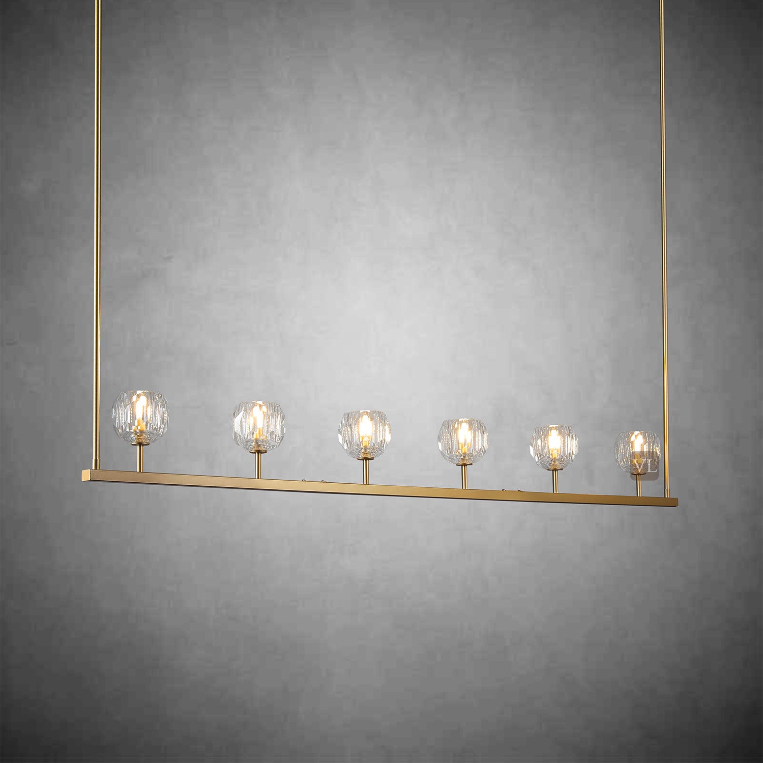 Bolura  Crystal Ball Linear Chandelier