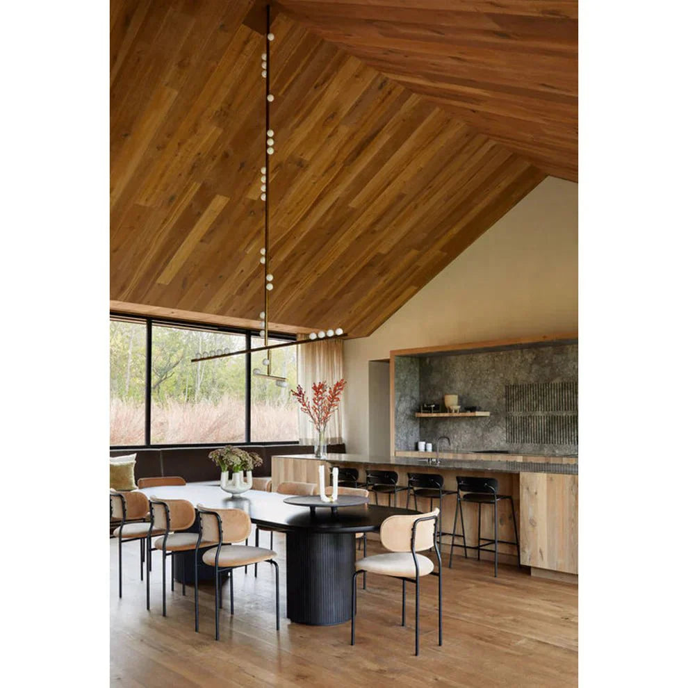 Brass Drop System Chandelier - 76 heads L 220cm x W 180cm x H 400cm / L 86.6" x W 70.9" x H 157.5"BlackBlushlighting