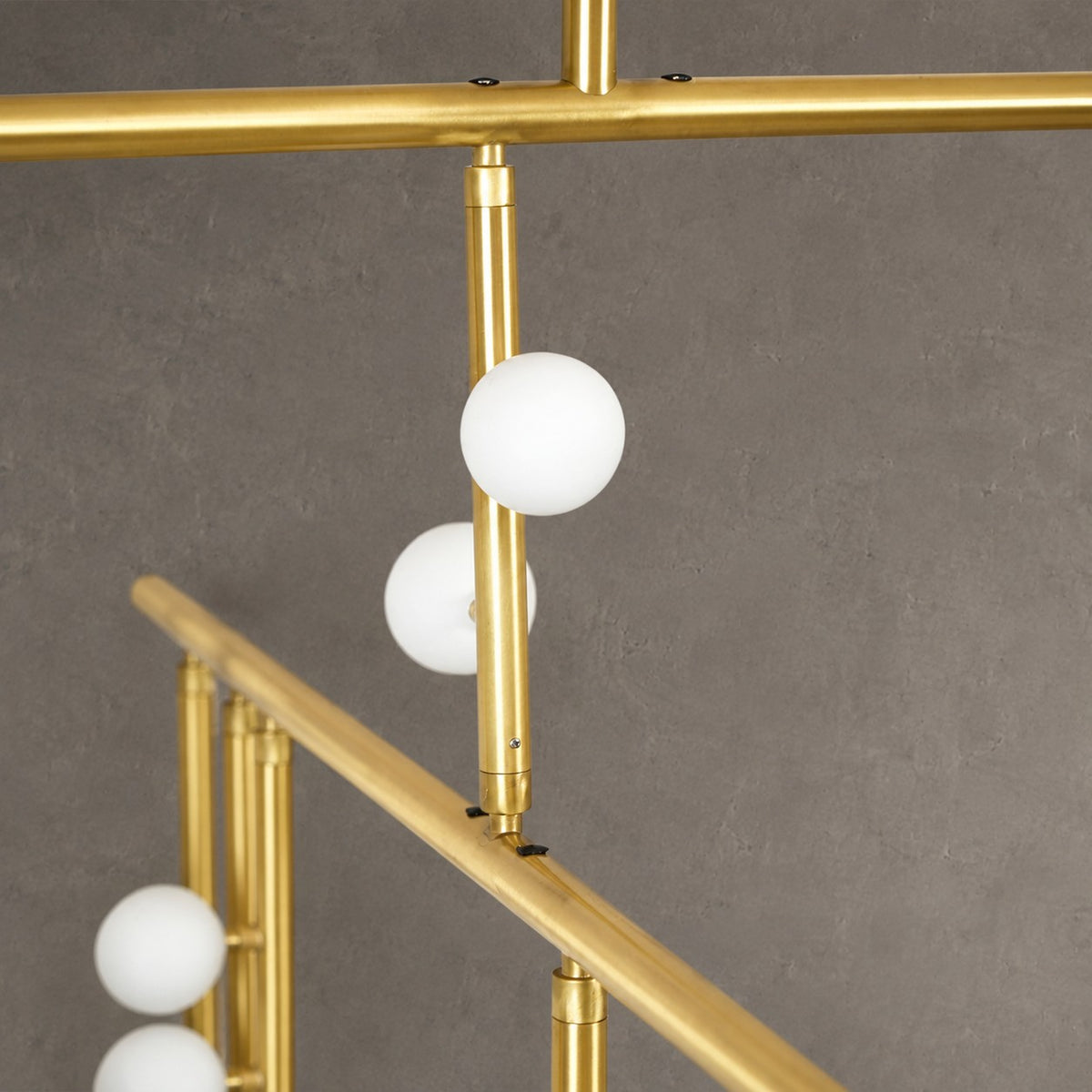 Brass Glass Drop Chandelier