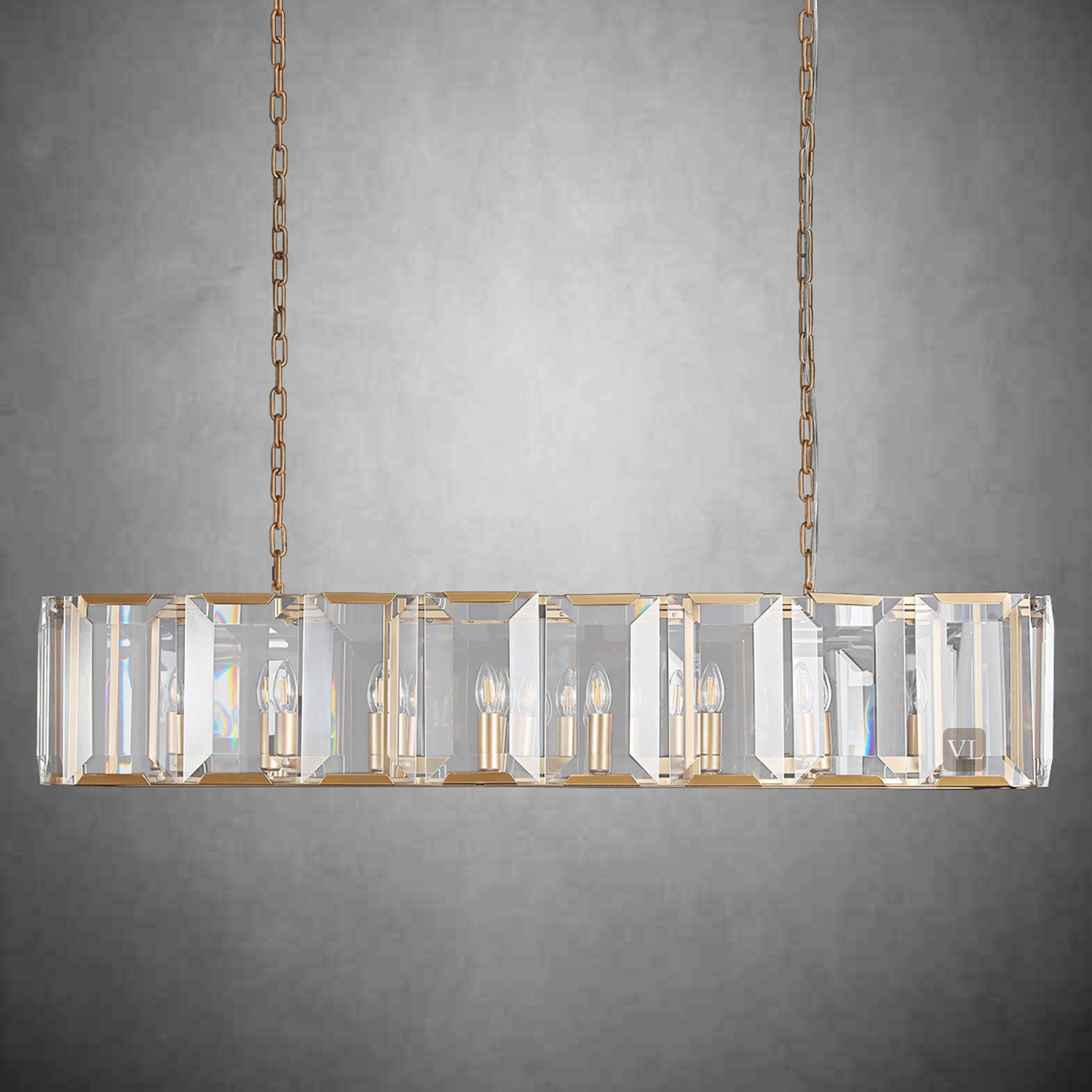 Hartley Crystal Rectangle Chandelier