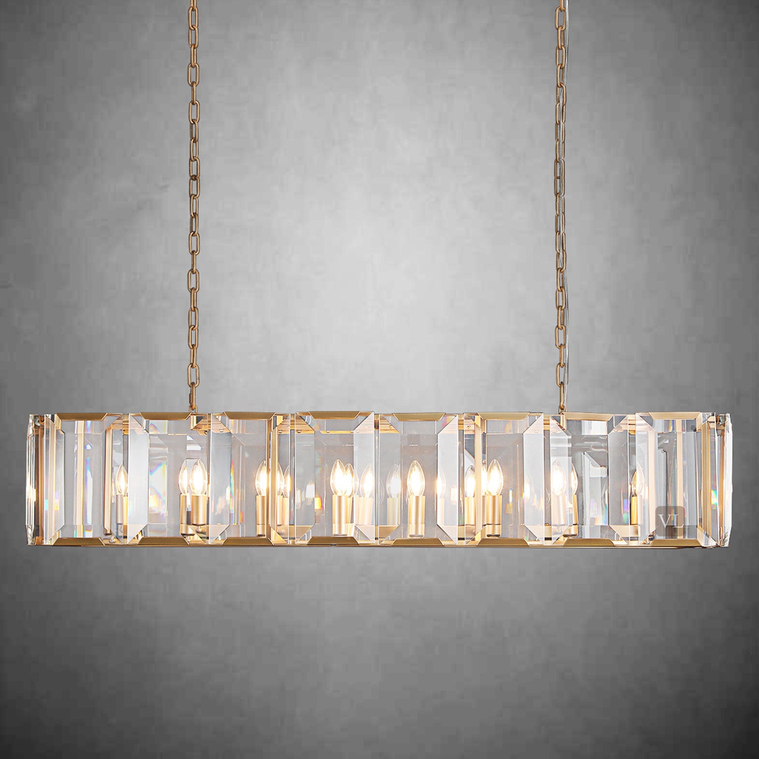 Hartley Crystal Rectangle Chandelier