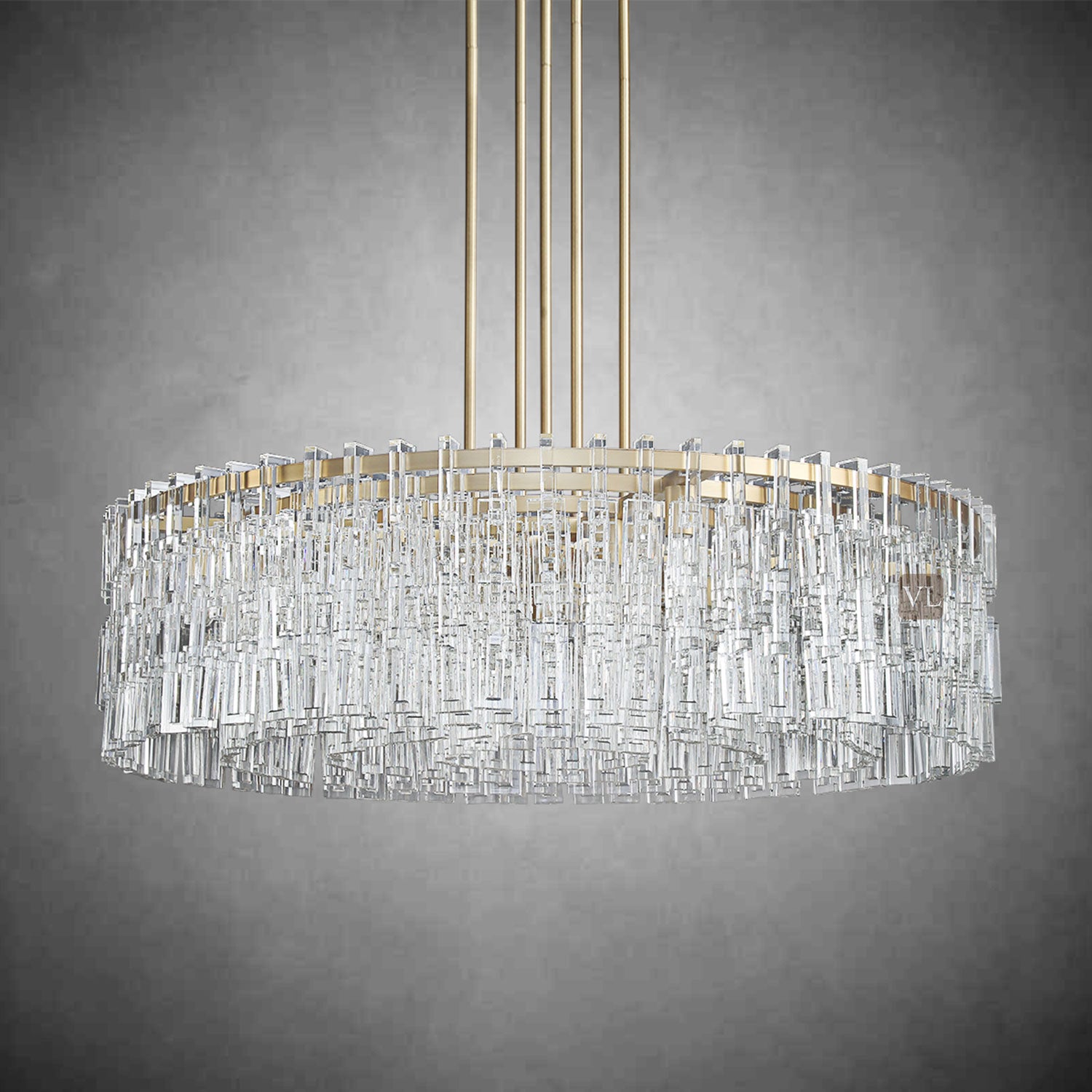 Miravon  K9 Crystal Round Chandelier