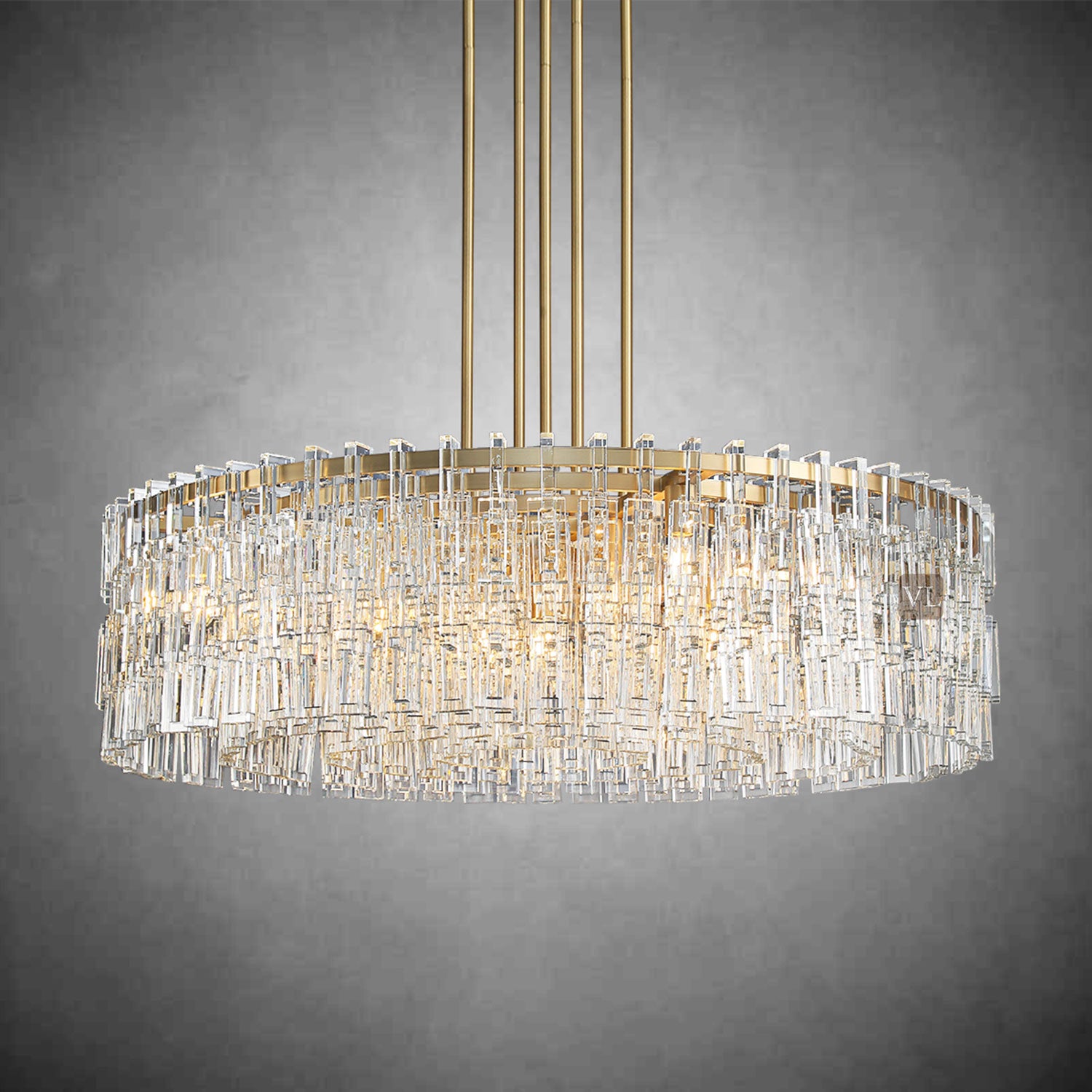 Miravon  K9 Crystal Round Chandelier