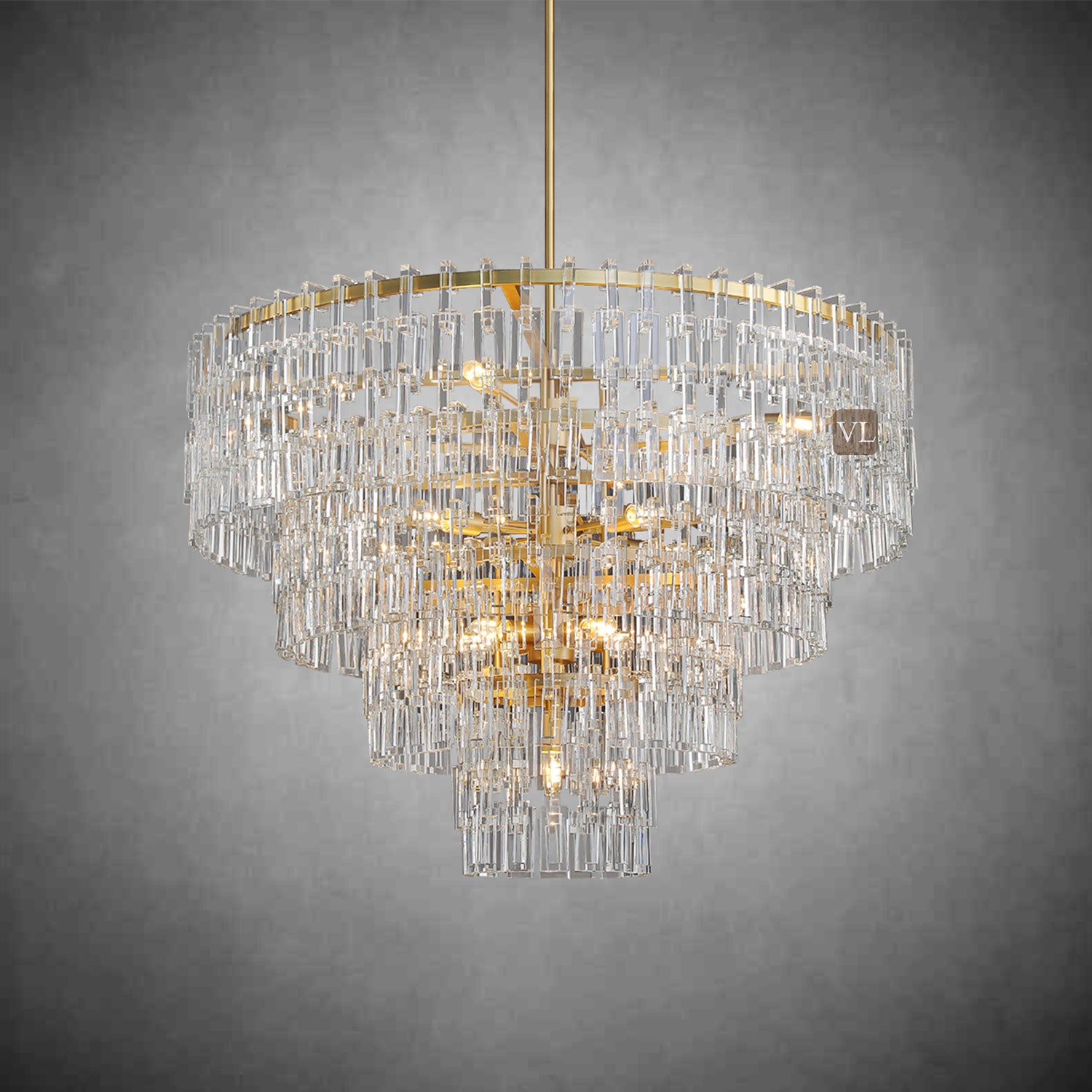 Miravon 2 Tier K9 Crystal Round Chandelier