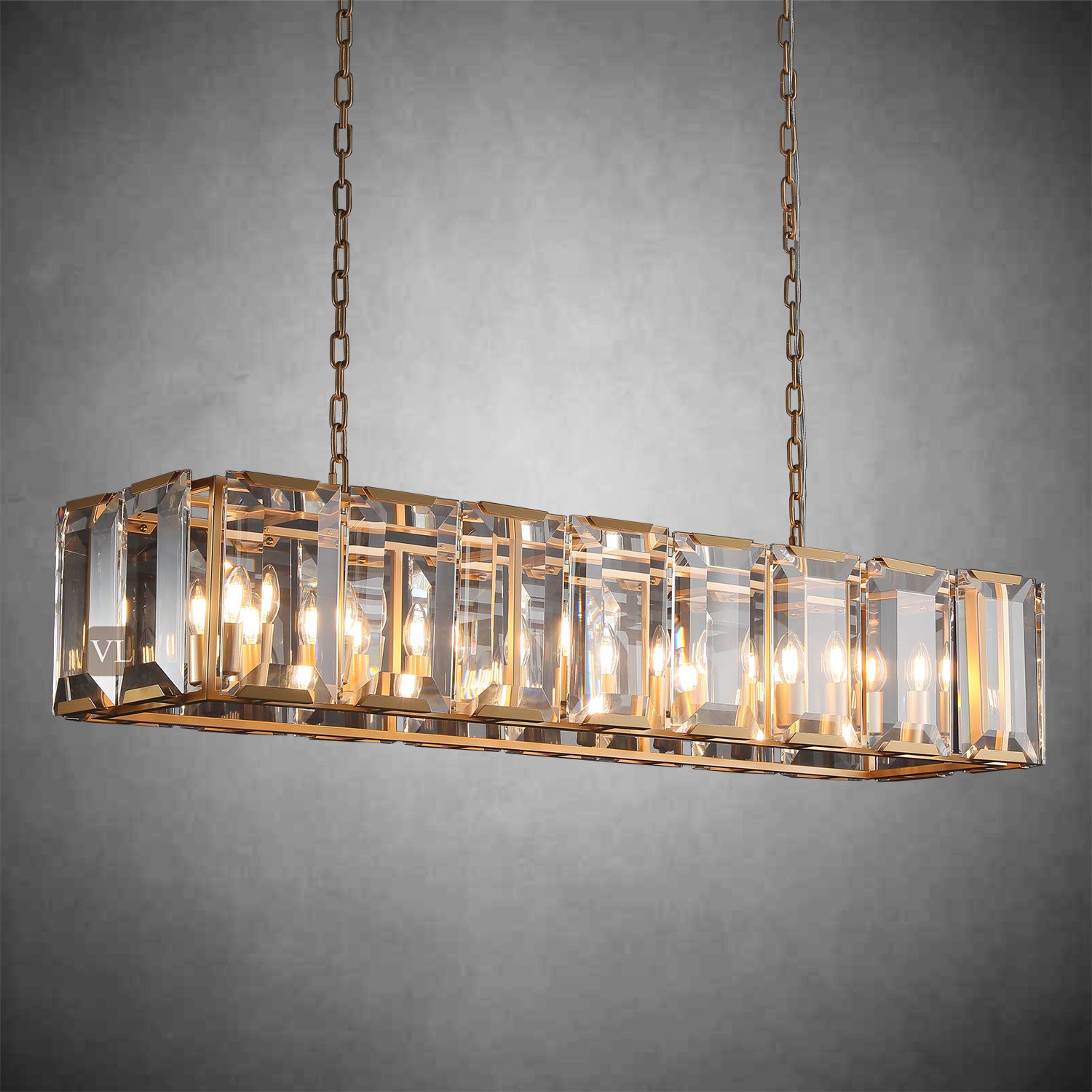 Hartley Crystal Rectangle Chandelier