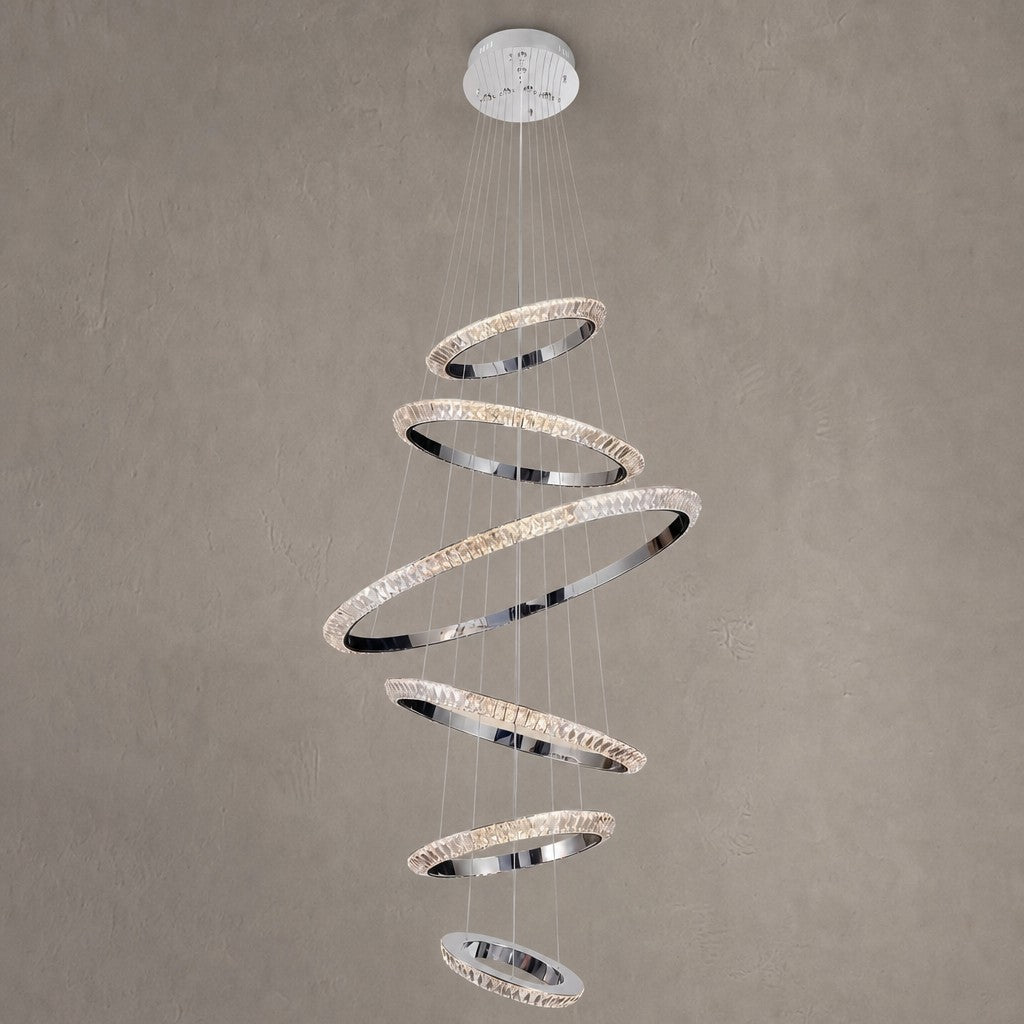 Bryant Crystal Cascading Chandelier 47.2"