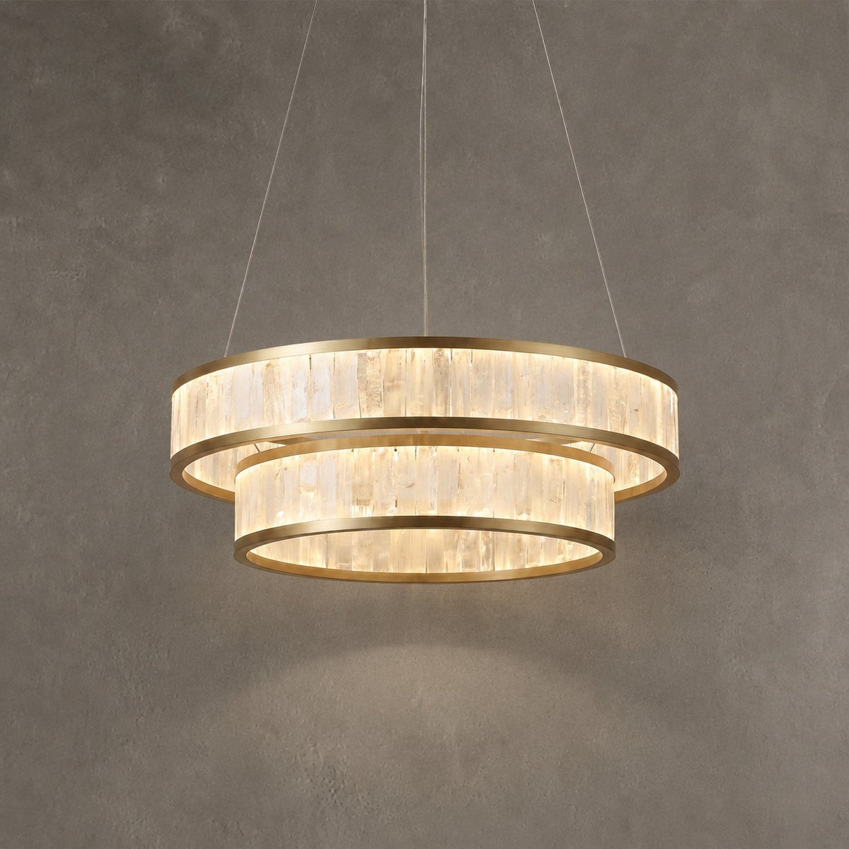 Crystara Modern Moroccan Stone Chandelier 31"