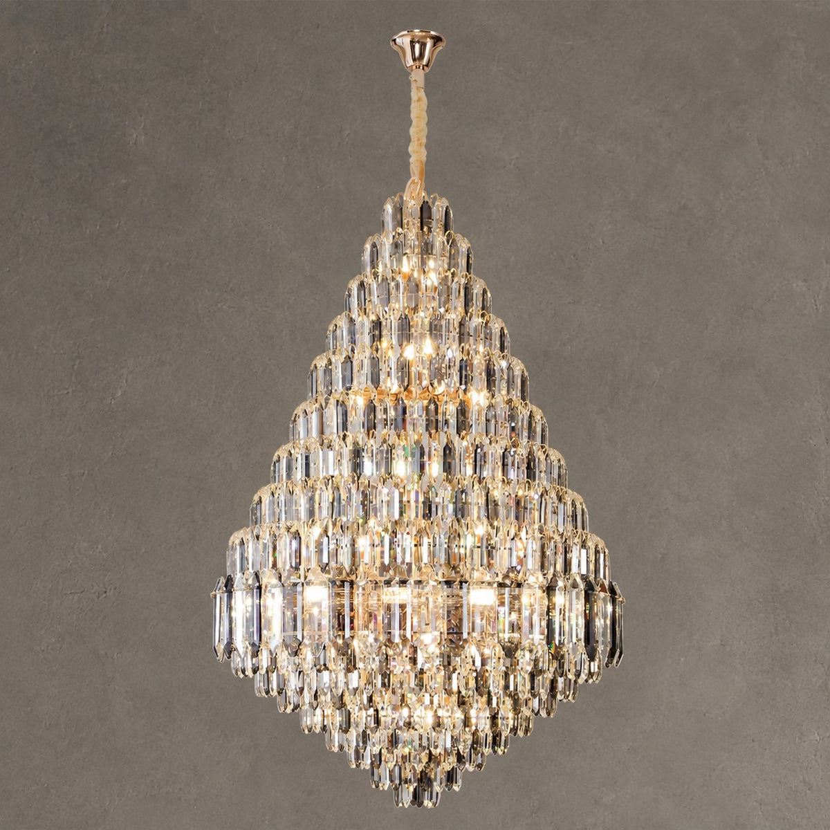 Staircase/Foyer Chandelier With High Clarity Crystals Luxury Ceiling Light
