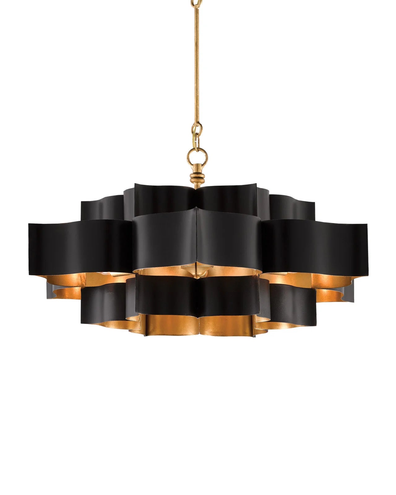 Golden And black leaf shape Chandelier For living room, bed room, Foyer Entryway