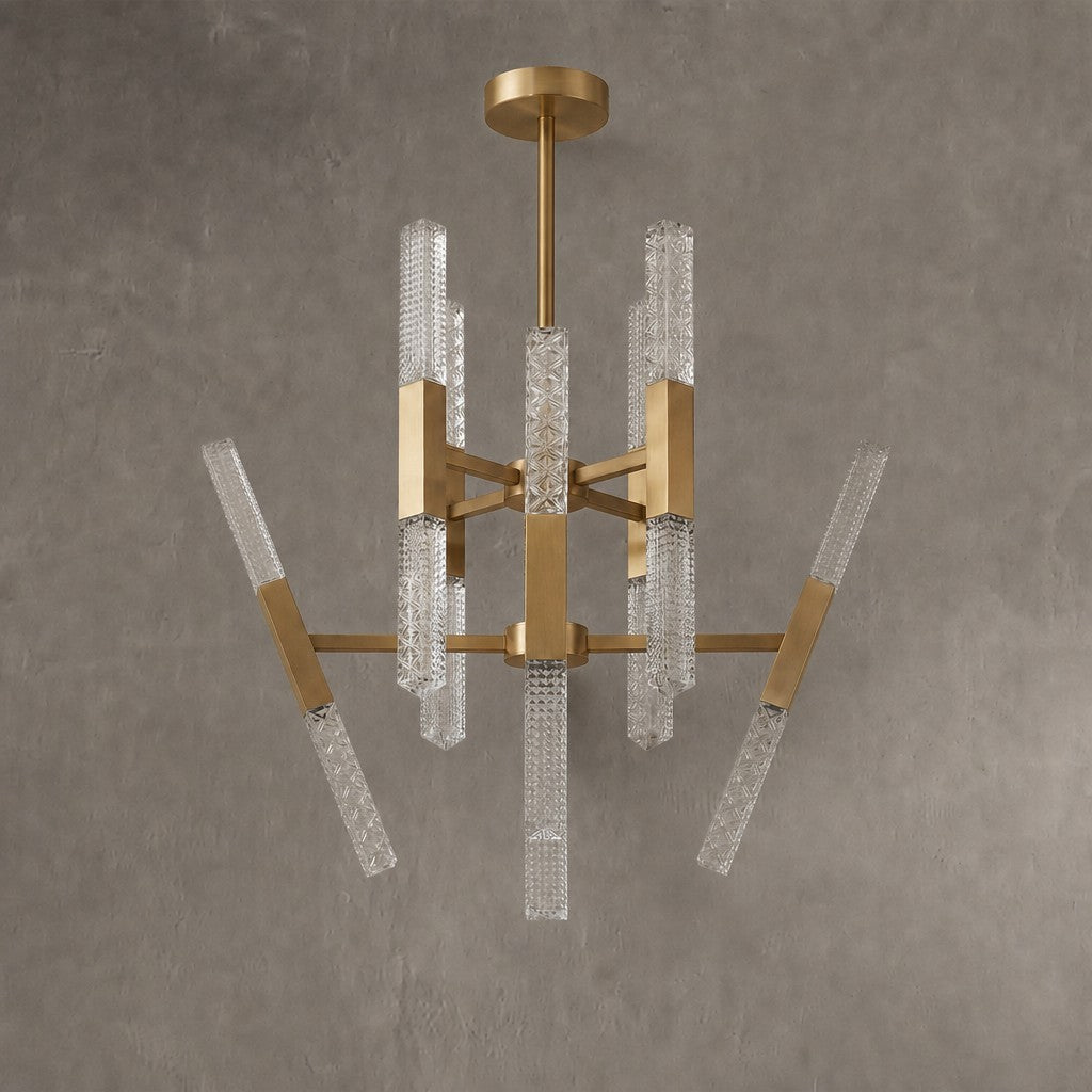Siro Crystal Glass Pendant Light 27.8"