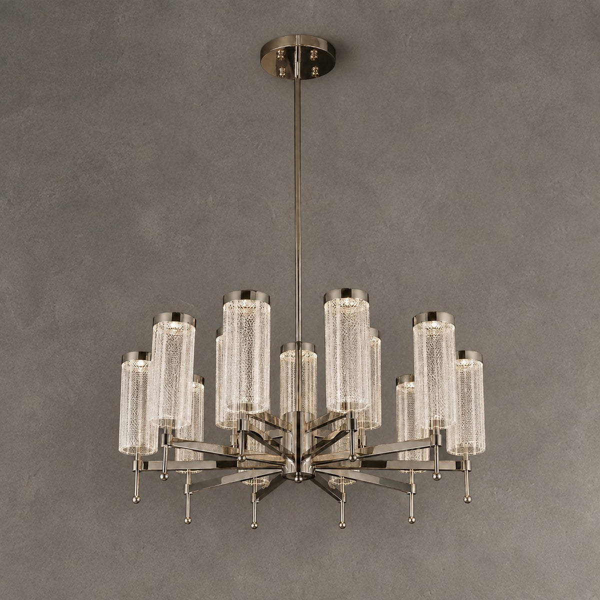 Crystalia Modern Sculptural Ring Chandelier
