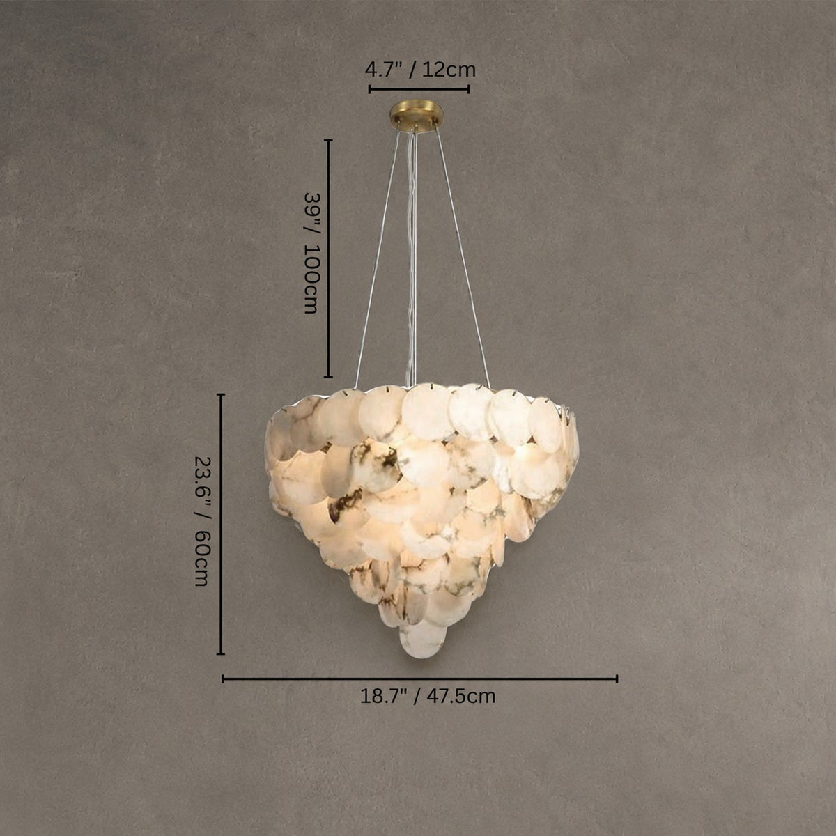 Caelum Alabaster Chandelier Light