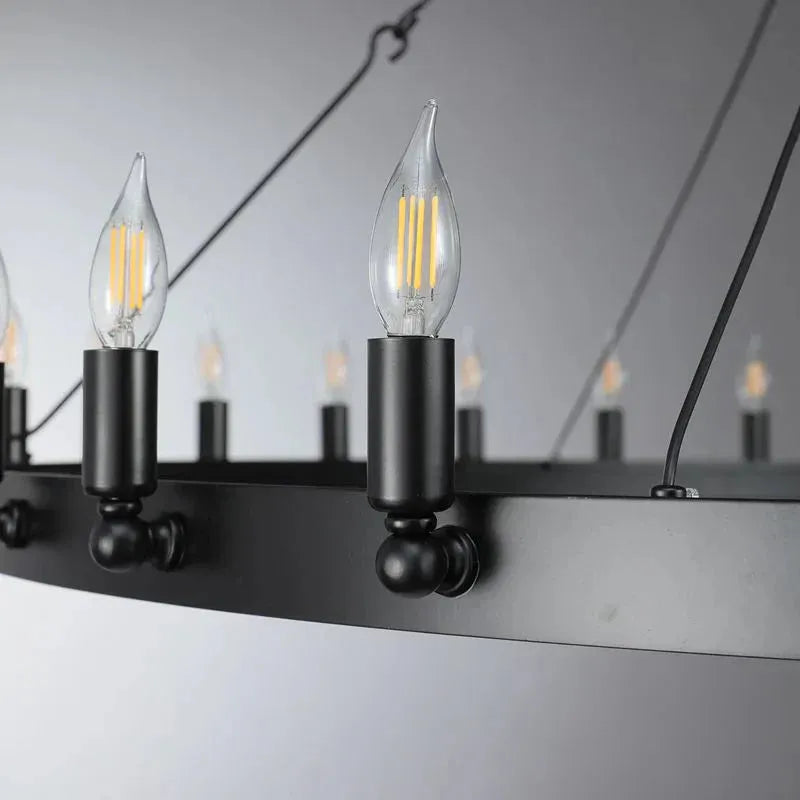 Coviro Vintage Filament Two-Tier Chandelier