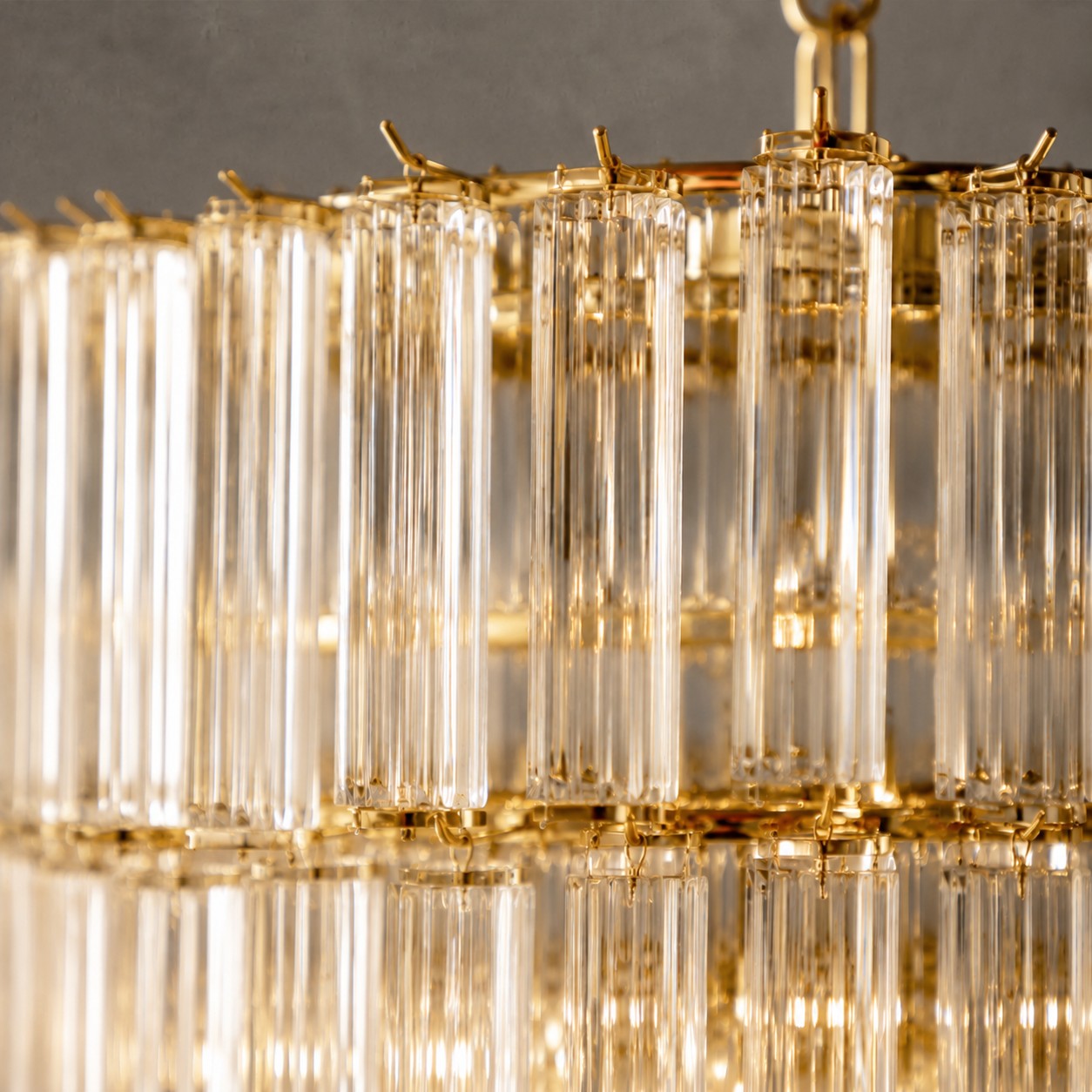 Cascade Tiered Chandelier Artisan Murano Style