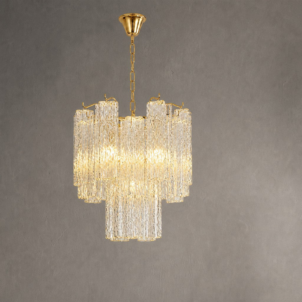 Cascade Tiered Chandelier Artisan Murano Style