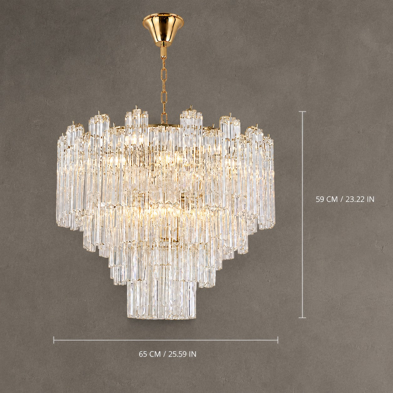 Cascade Tiered Chandelier Artisan Murano Style