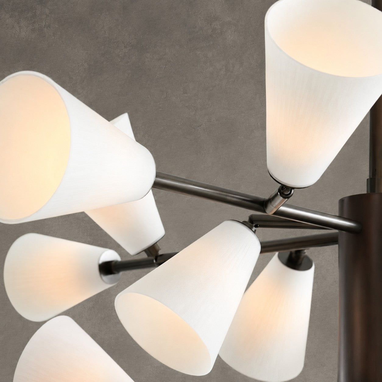 Chandelier  Cassius Sputnik 18-Arm Bronze White Glass