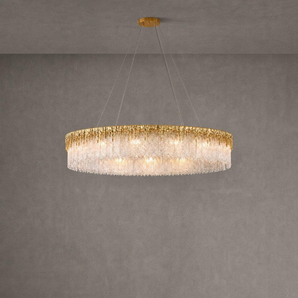 Ice Bloom Glass Chandelier D1000 - Copper