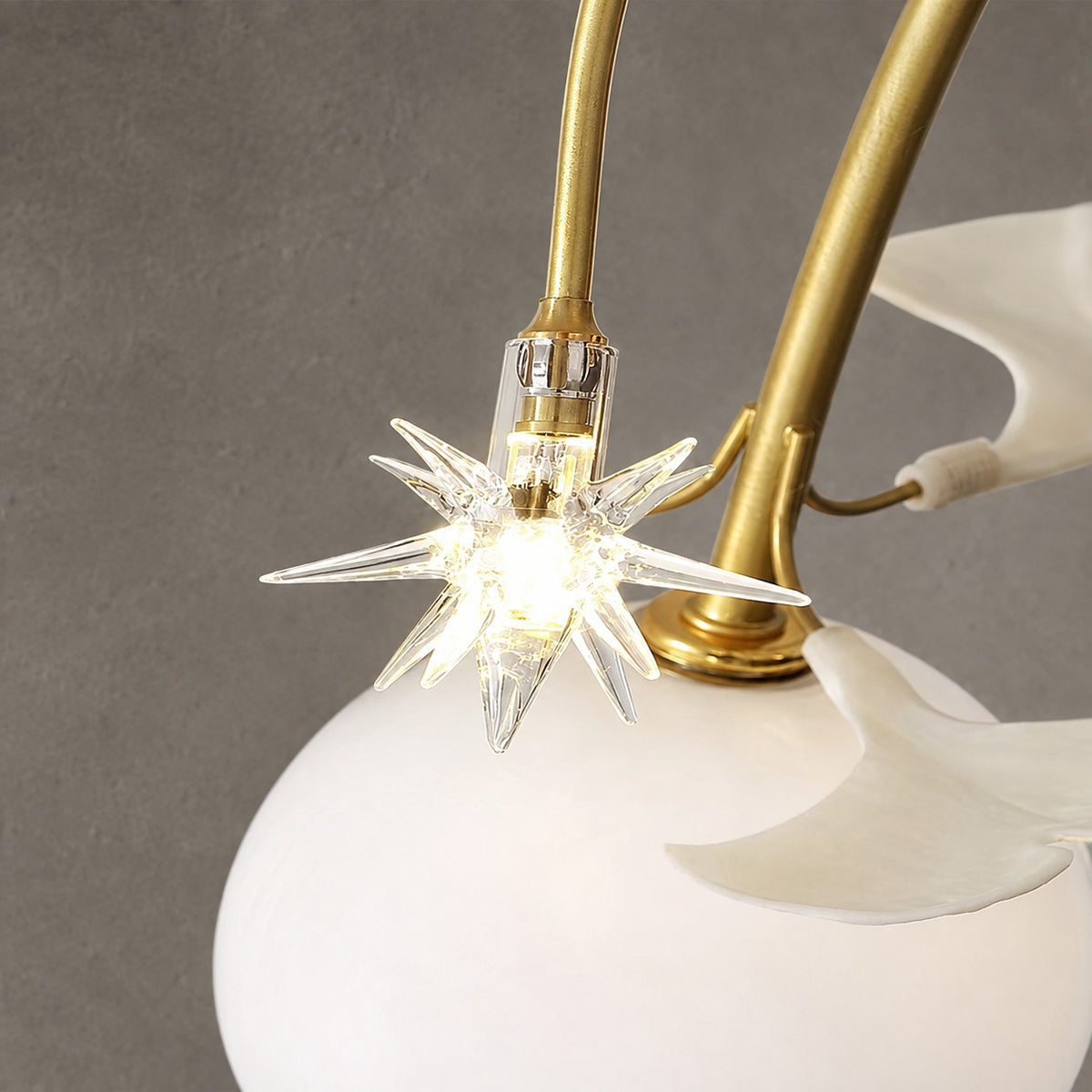Ceramic Ginkgo Leaf Flushmount