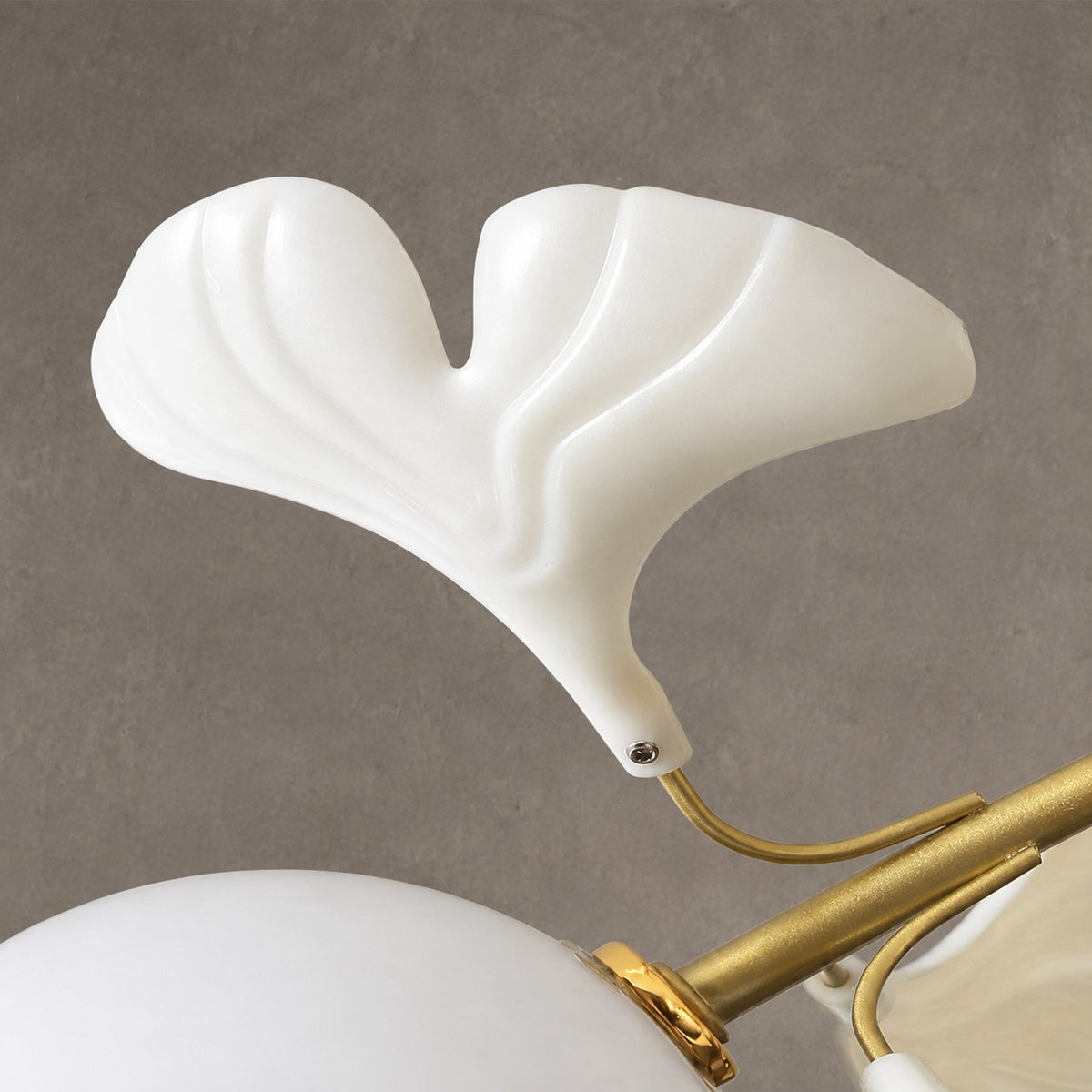 Ceramic Ginkgo Leaf Flushmount
