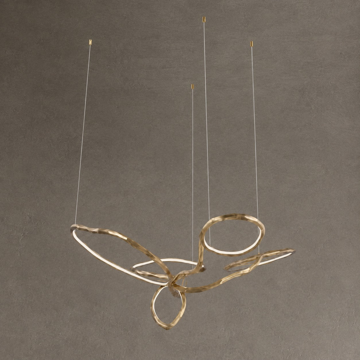 Cerchio Brass Ring Chandelier