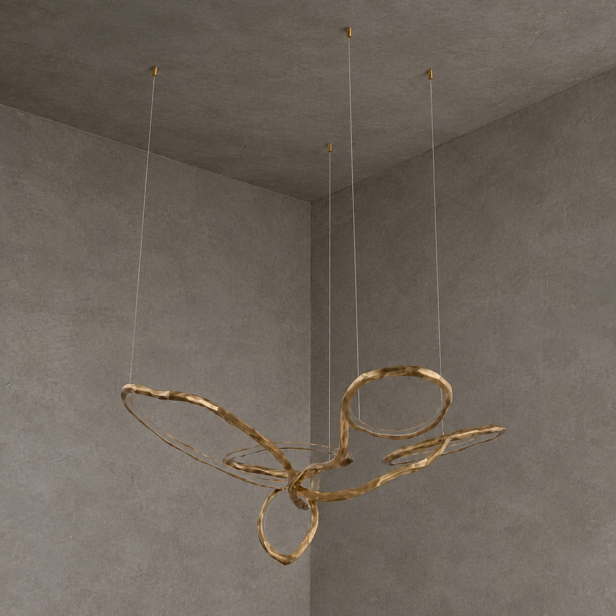 Cerchio Brass Ring Chandelier