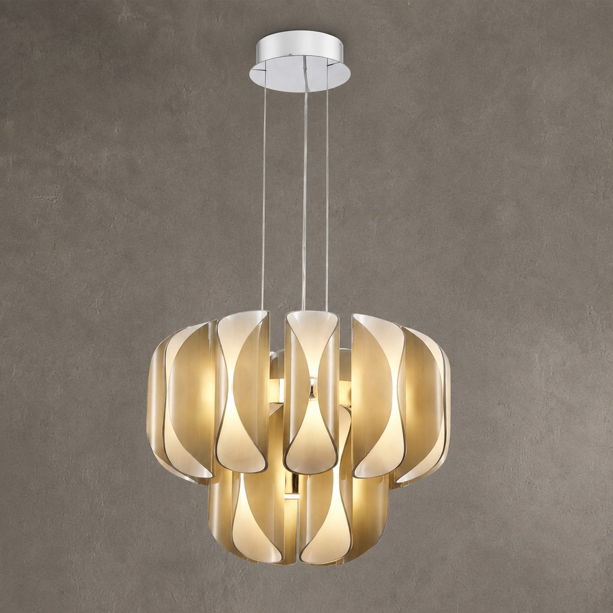 Helena Modern Chrome Chandelier 24"