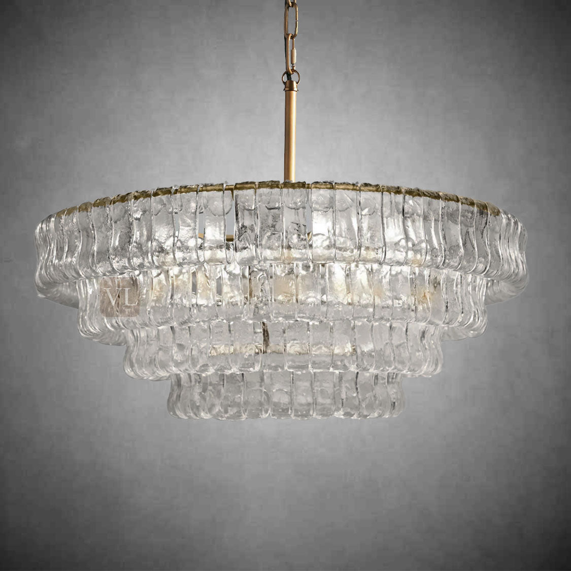 Ghiandor Round Chandelier in Glass