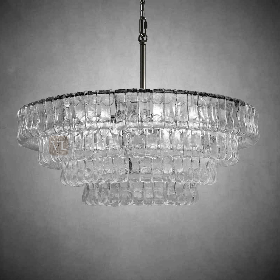 Ghiandor Round Chandelier in Glass