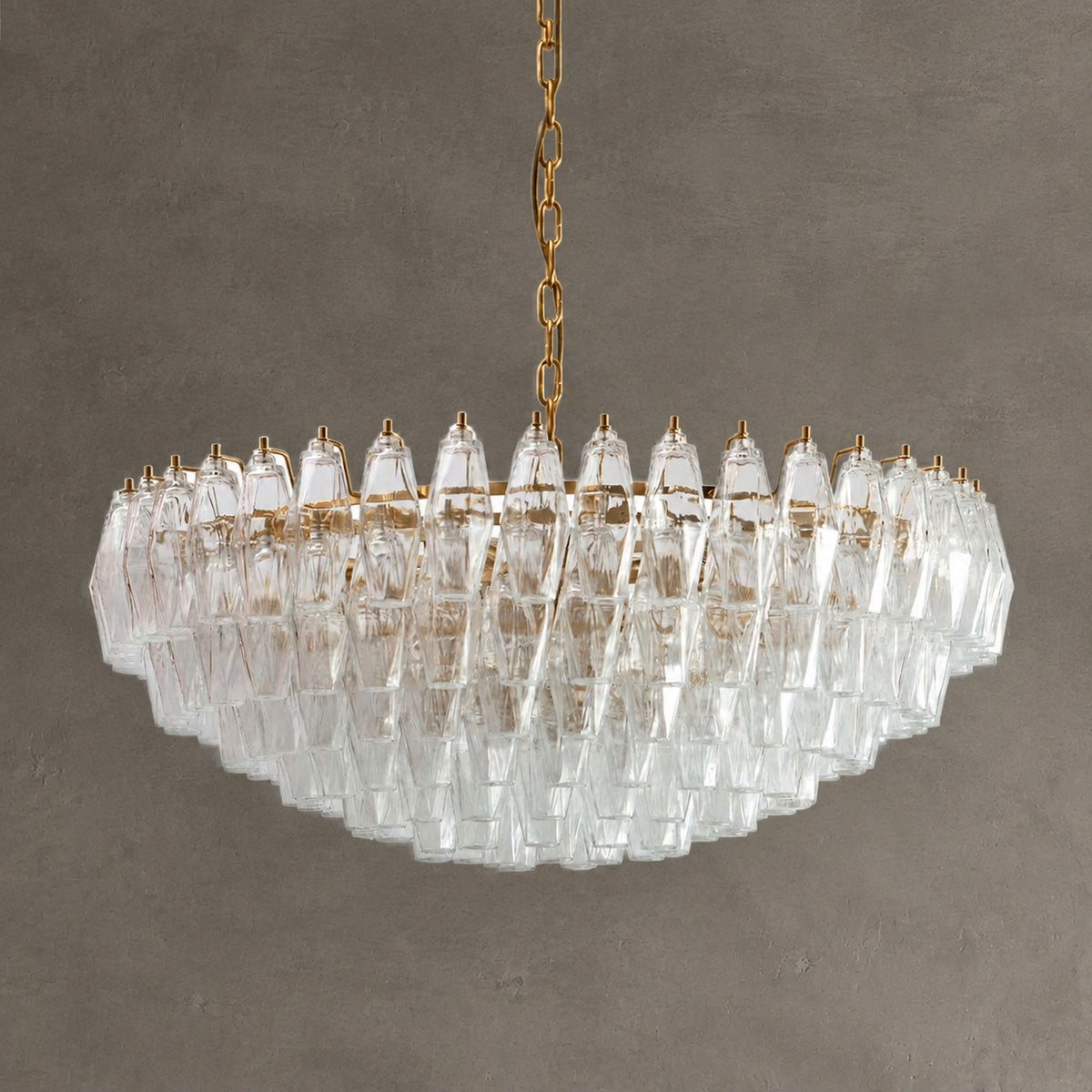 Sorrento Clear Polyhedron Glass Chandelier