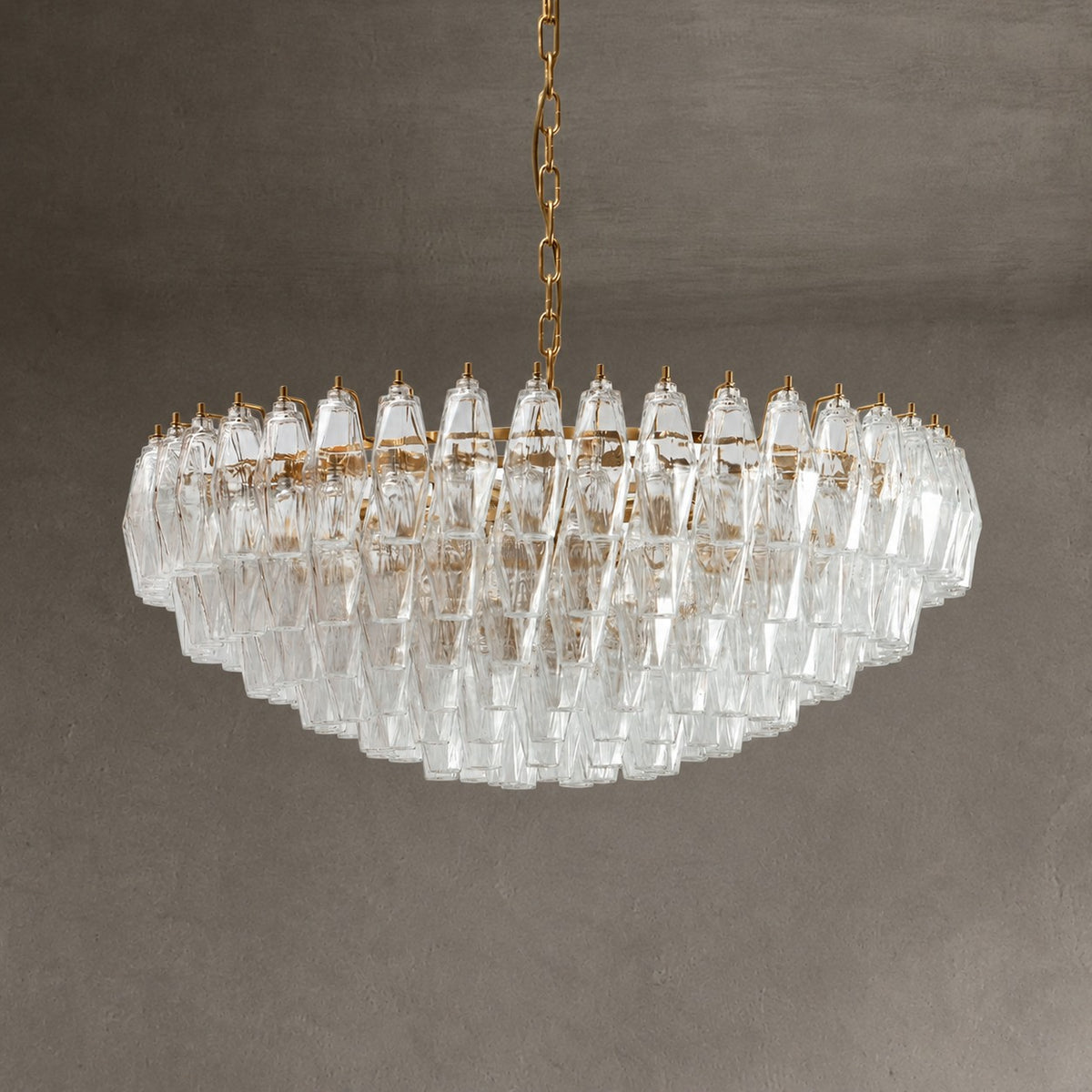 Sorrento Clear Polyhedron Glass Chandelier