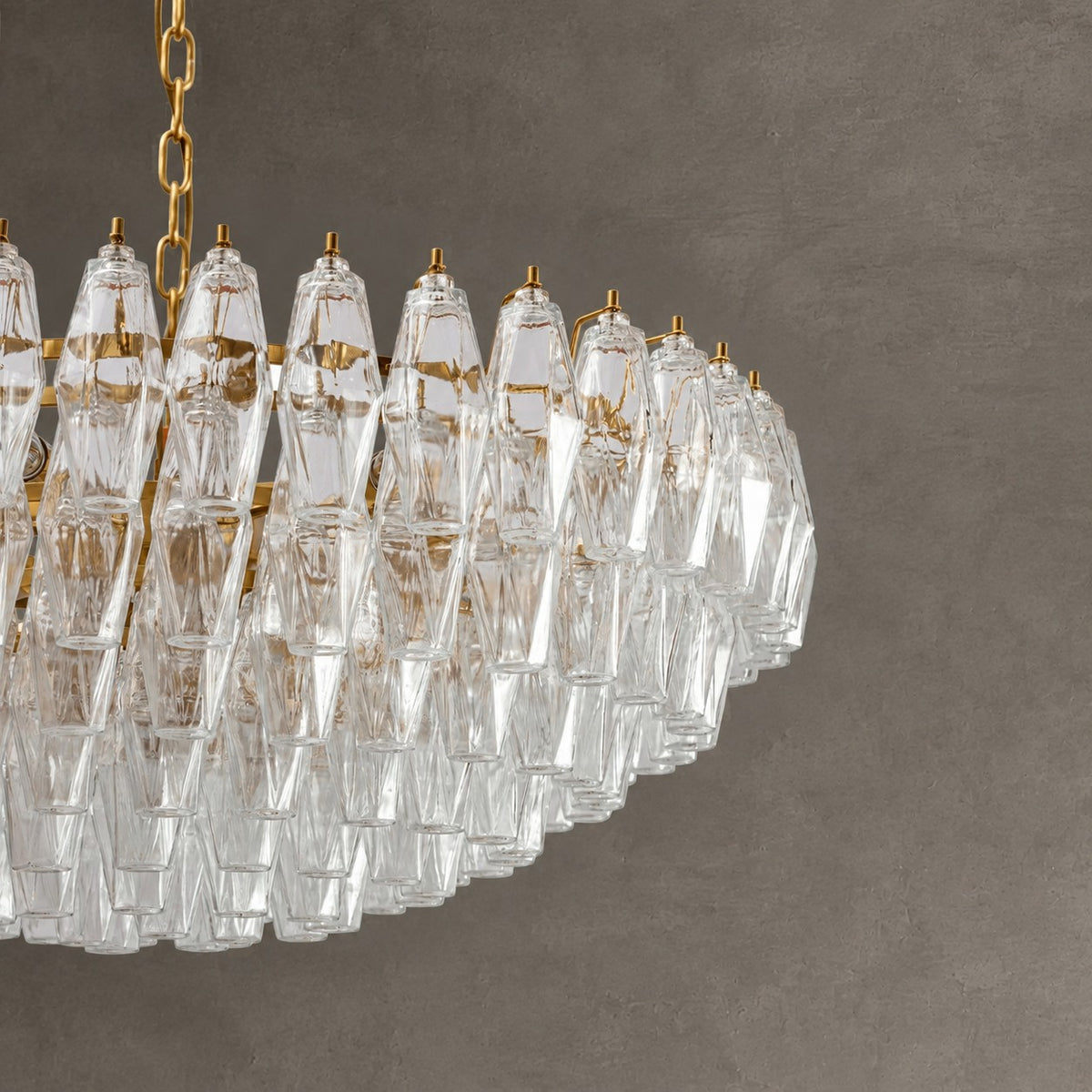 Sorrento Clear Polyhedron Glass Chandelier