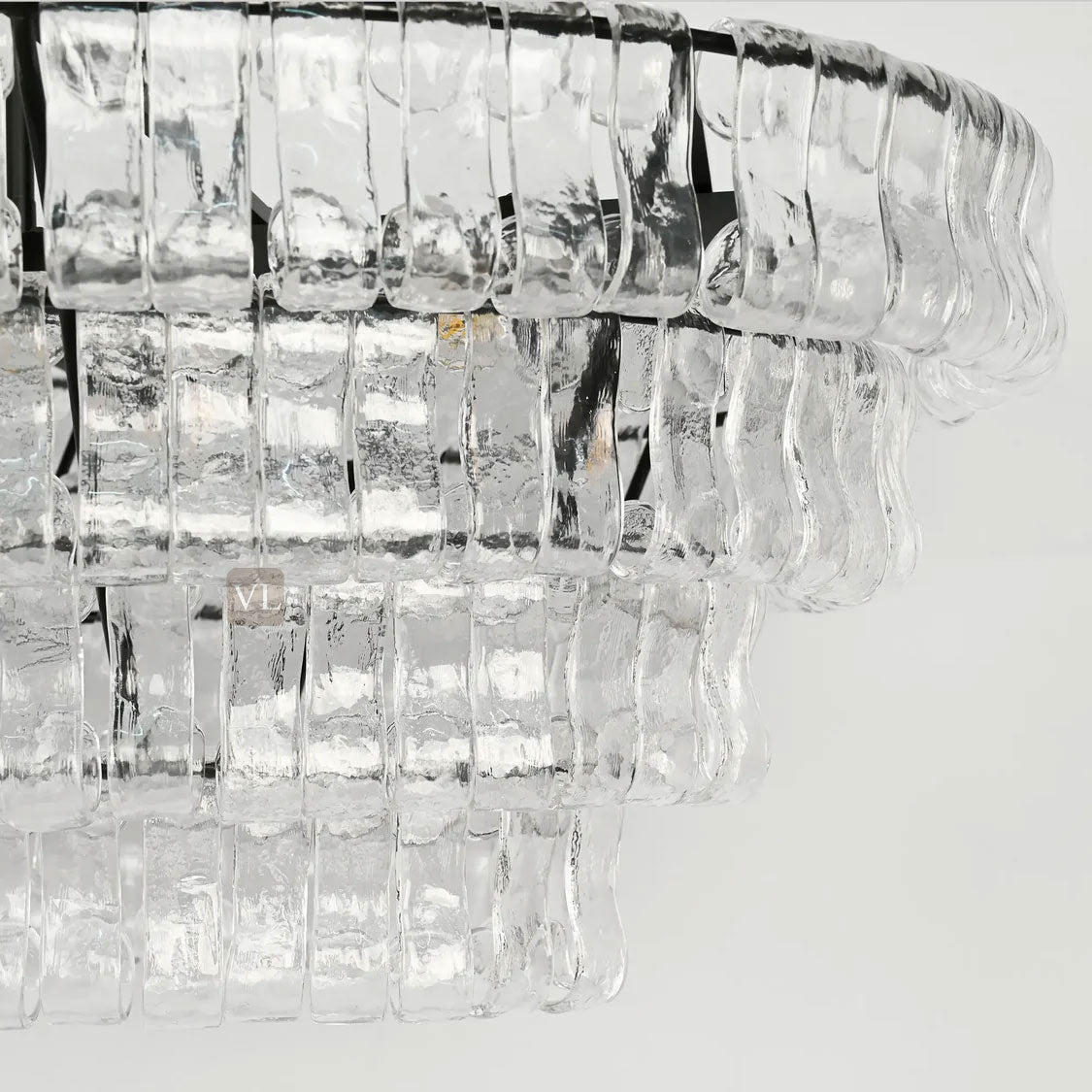 Ghiandor Oval Chandelier in Glass