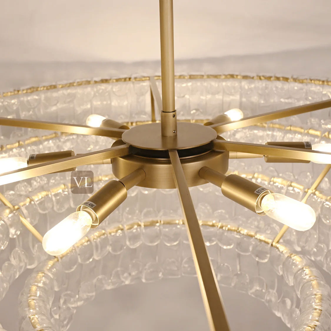 Ghiandor Round Chandelier in Glass