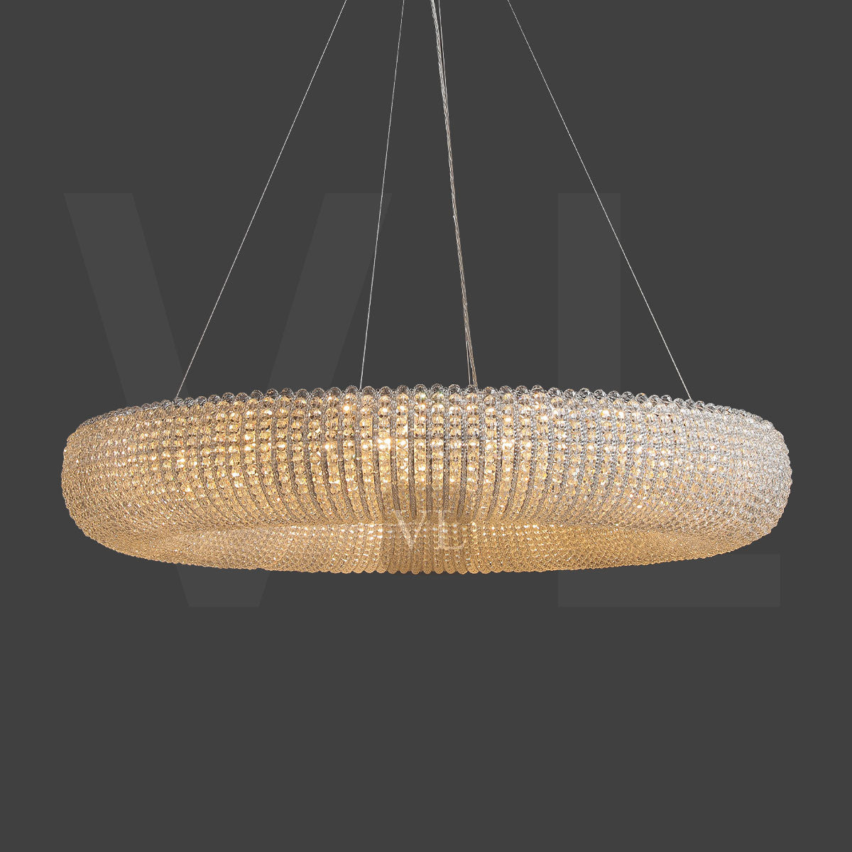 Canelure Crystal Round Chandelier