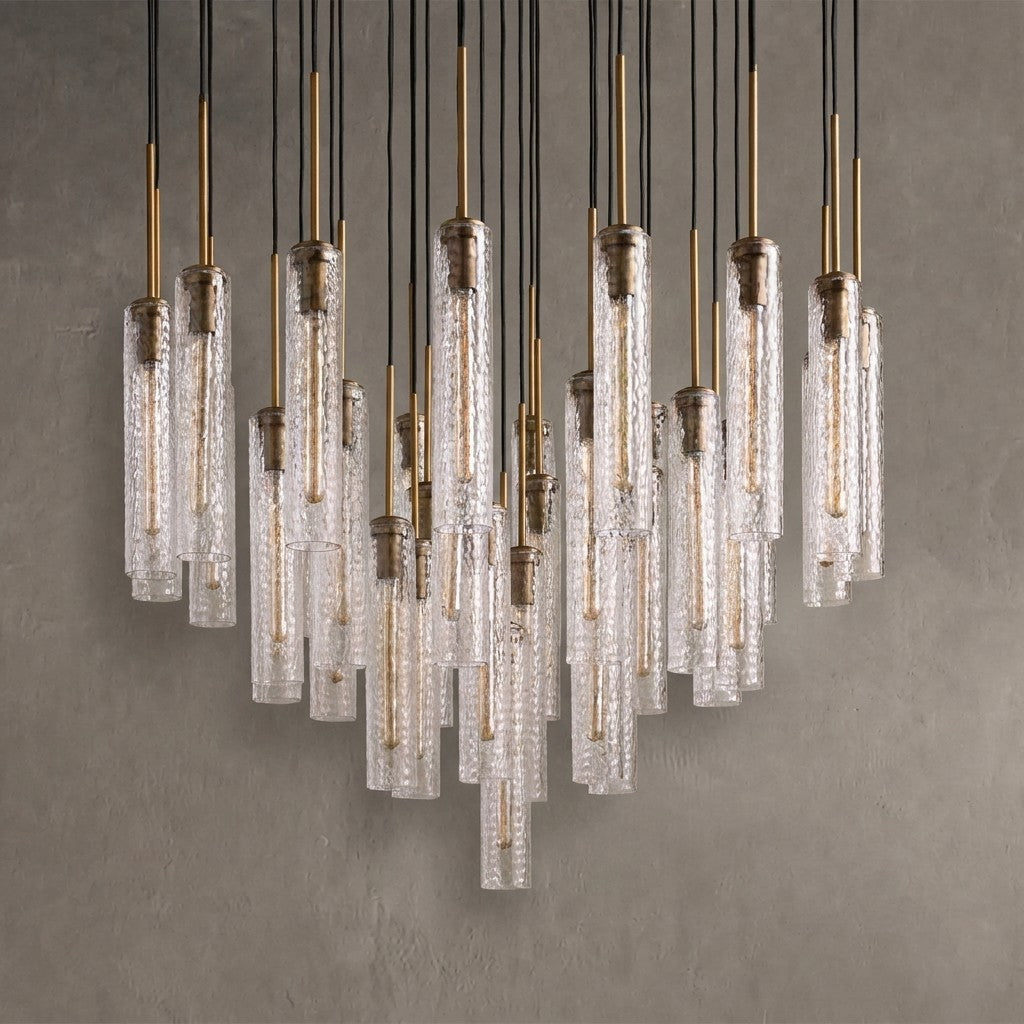 Colleena Fluted Glass Round Chandelier