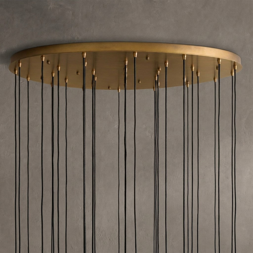 Colleena Fluted Glass Round Chandelier