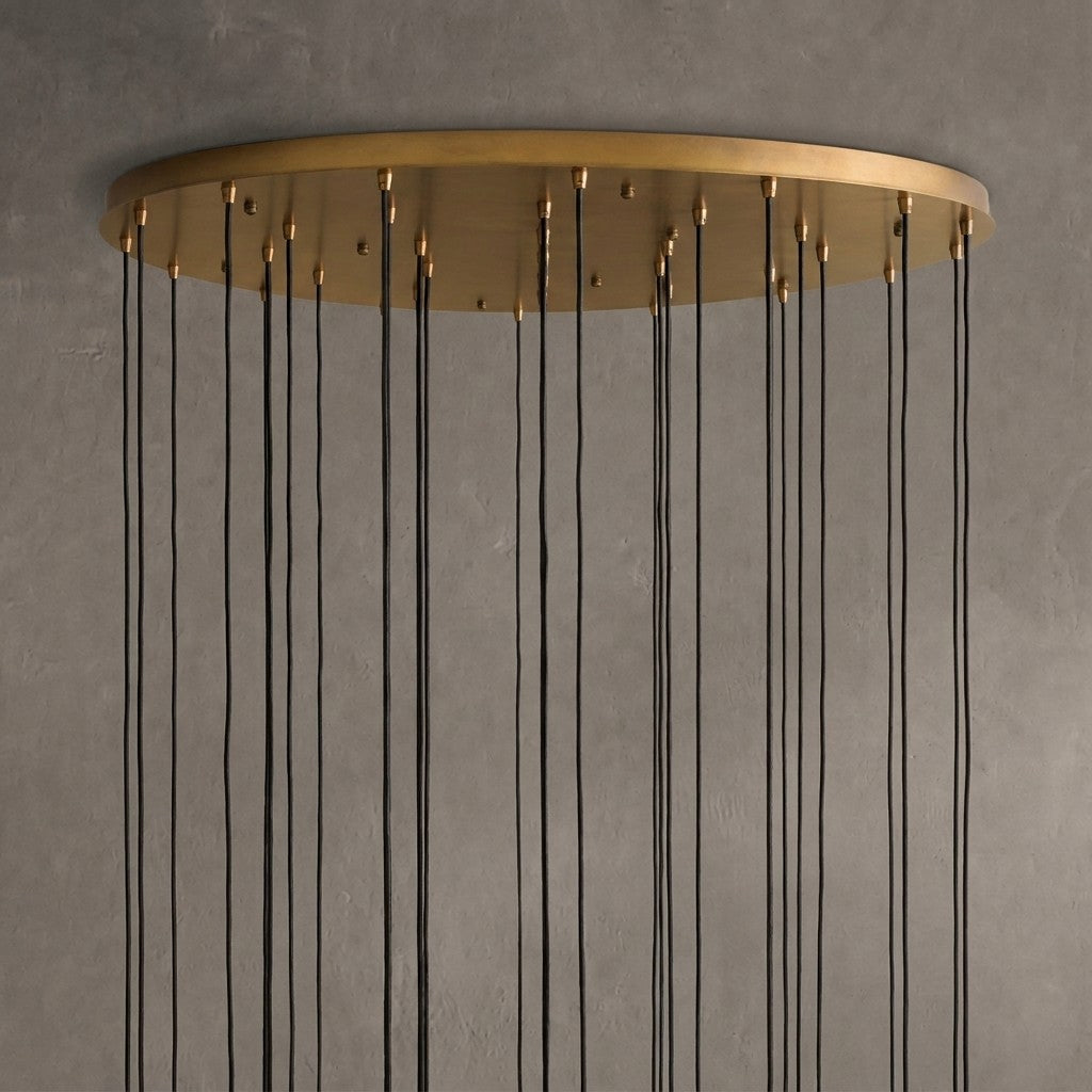 Colleena Hammered Glass Round Chandelier