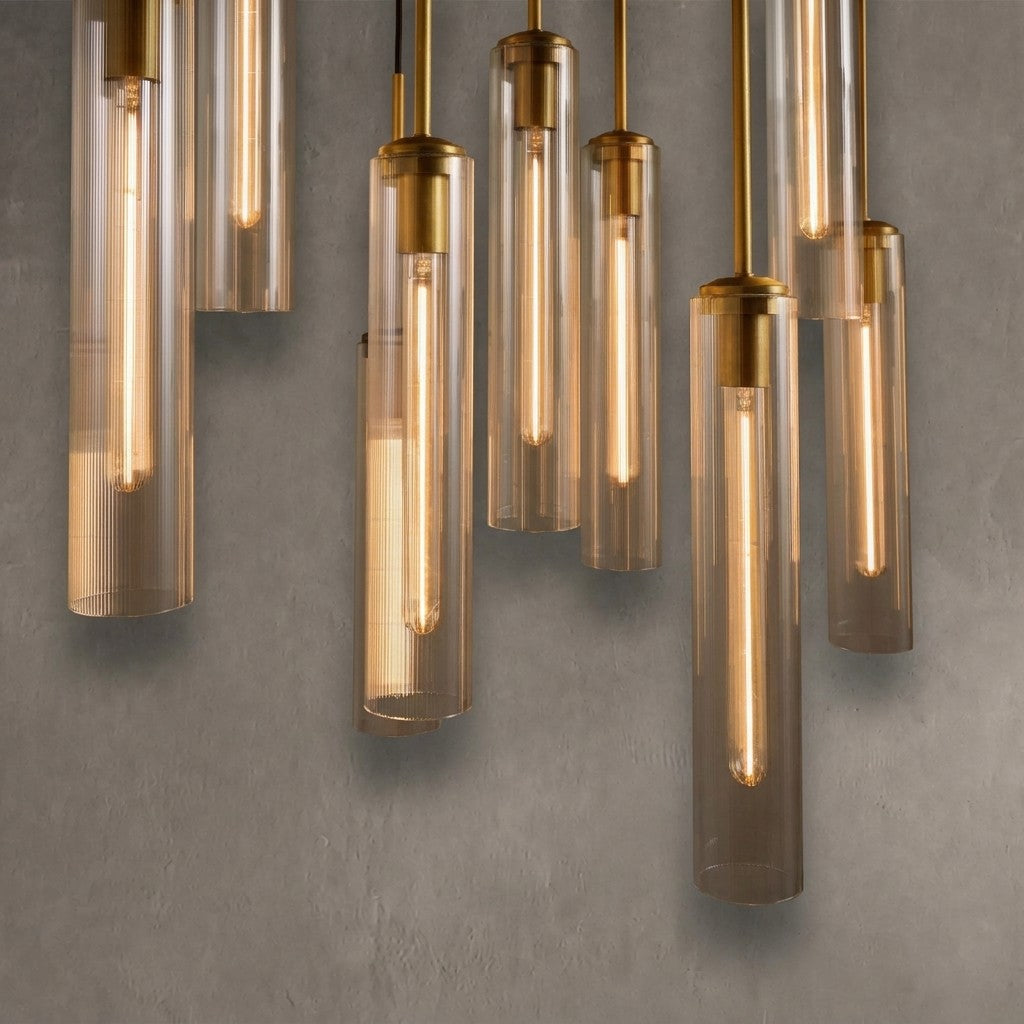 Colleena Linear Fluted Glass Chandelier
