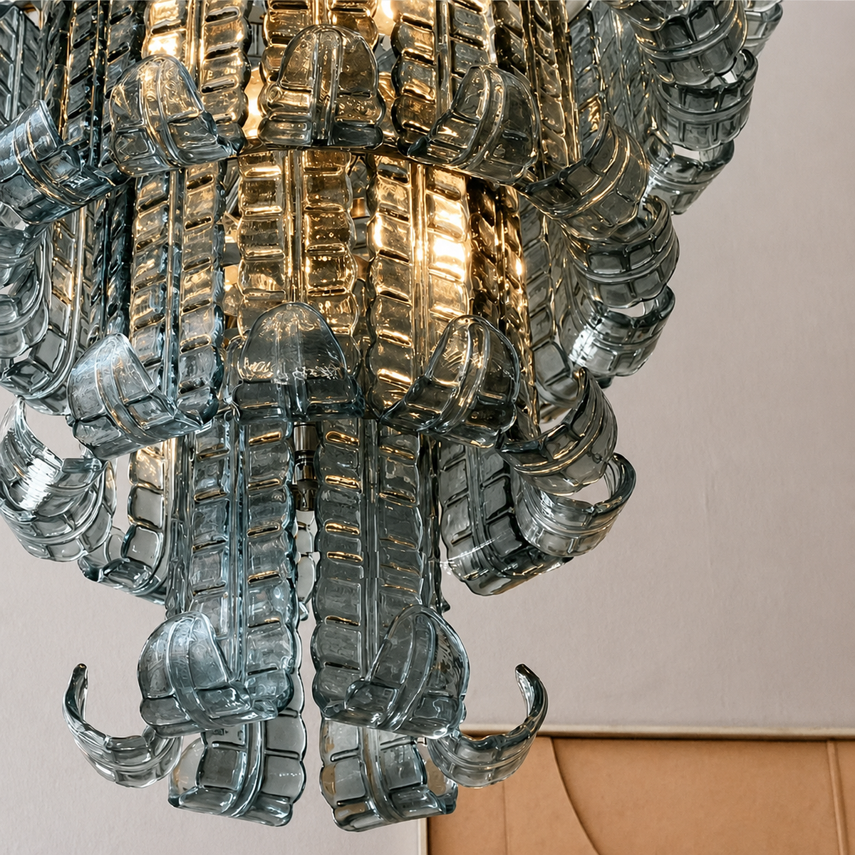 Tiered Chandelier  Murano-Style Glass