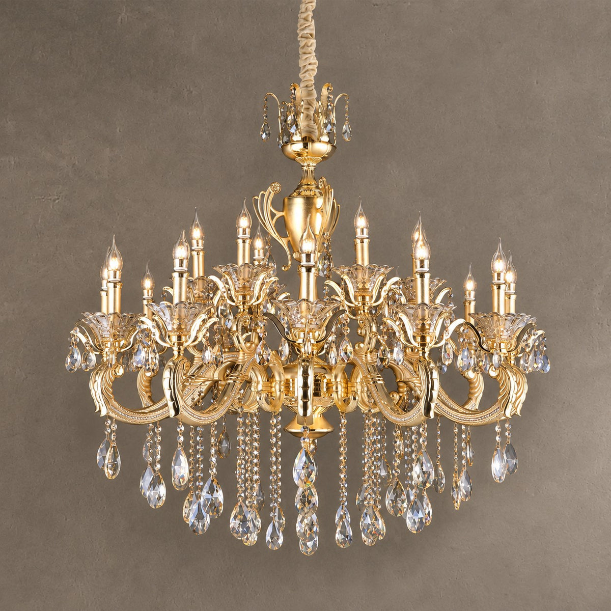 Royal Baroque Revival Vintage Chandelier Series with Waterfall Crystal