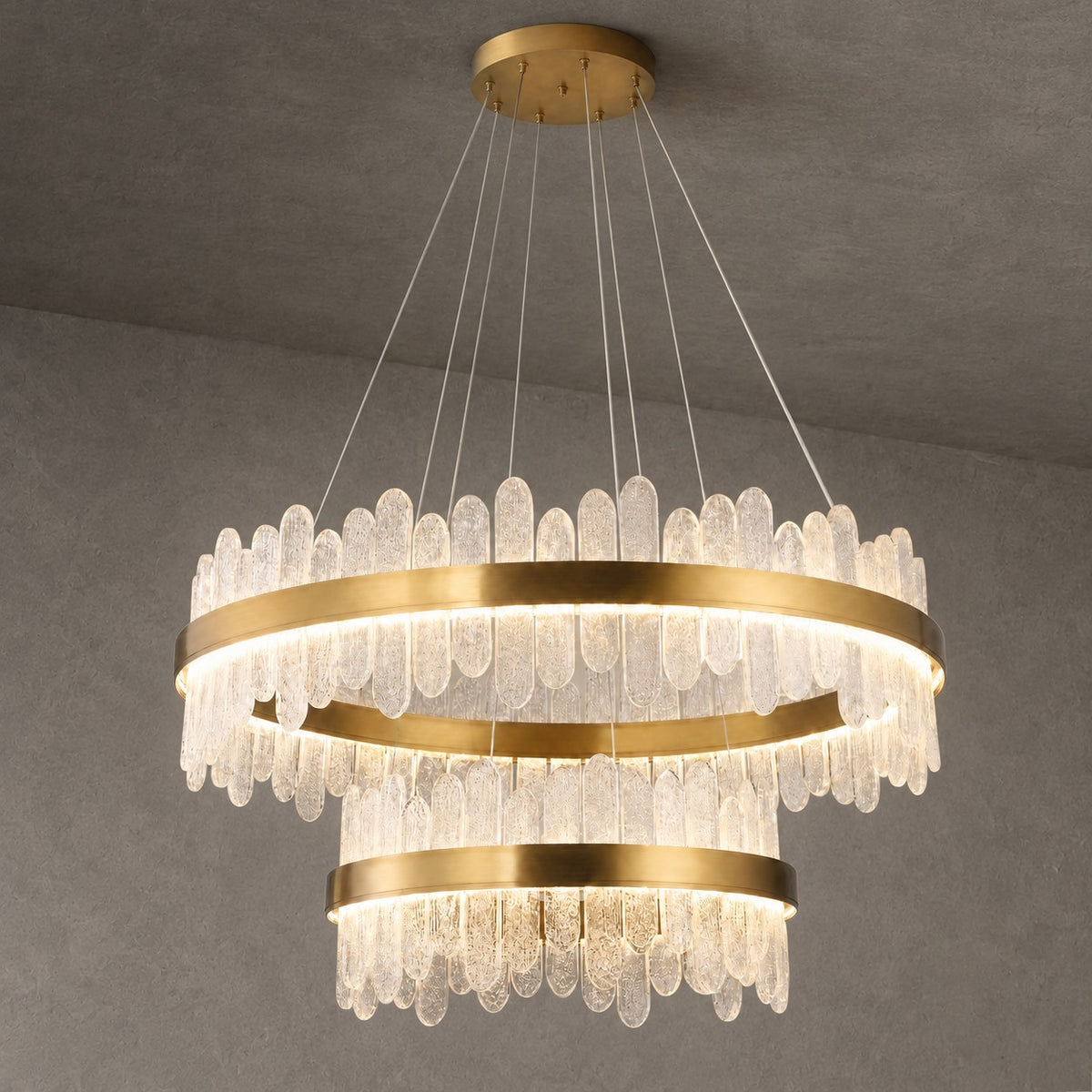 Bocciolo Handblown Duo Chandelier