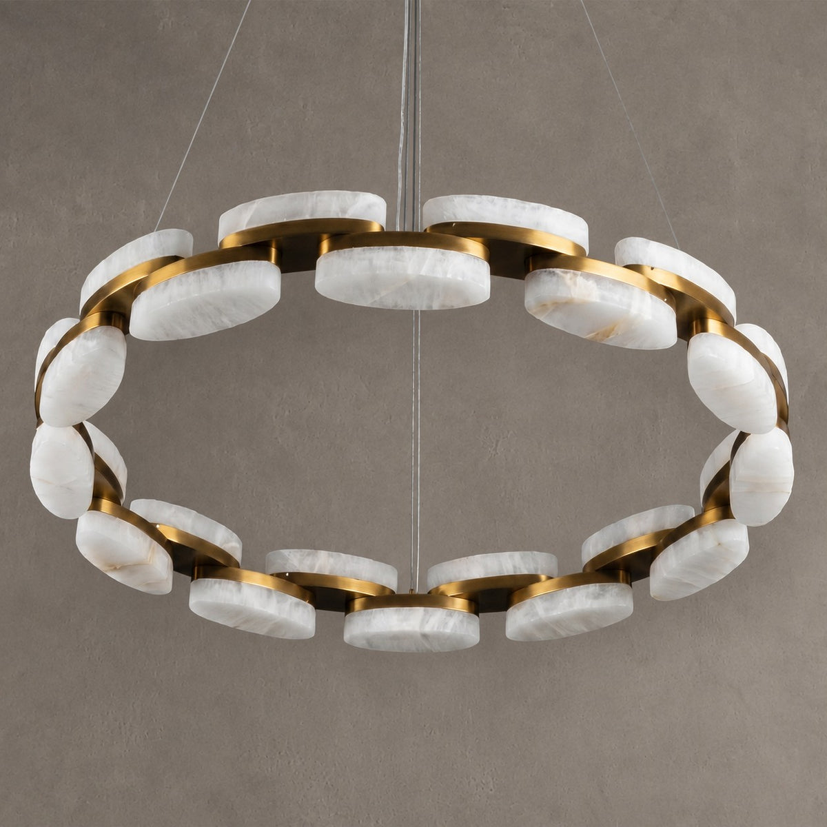 Amara Alabaster Round Ring Chandelier