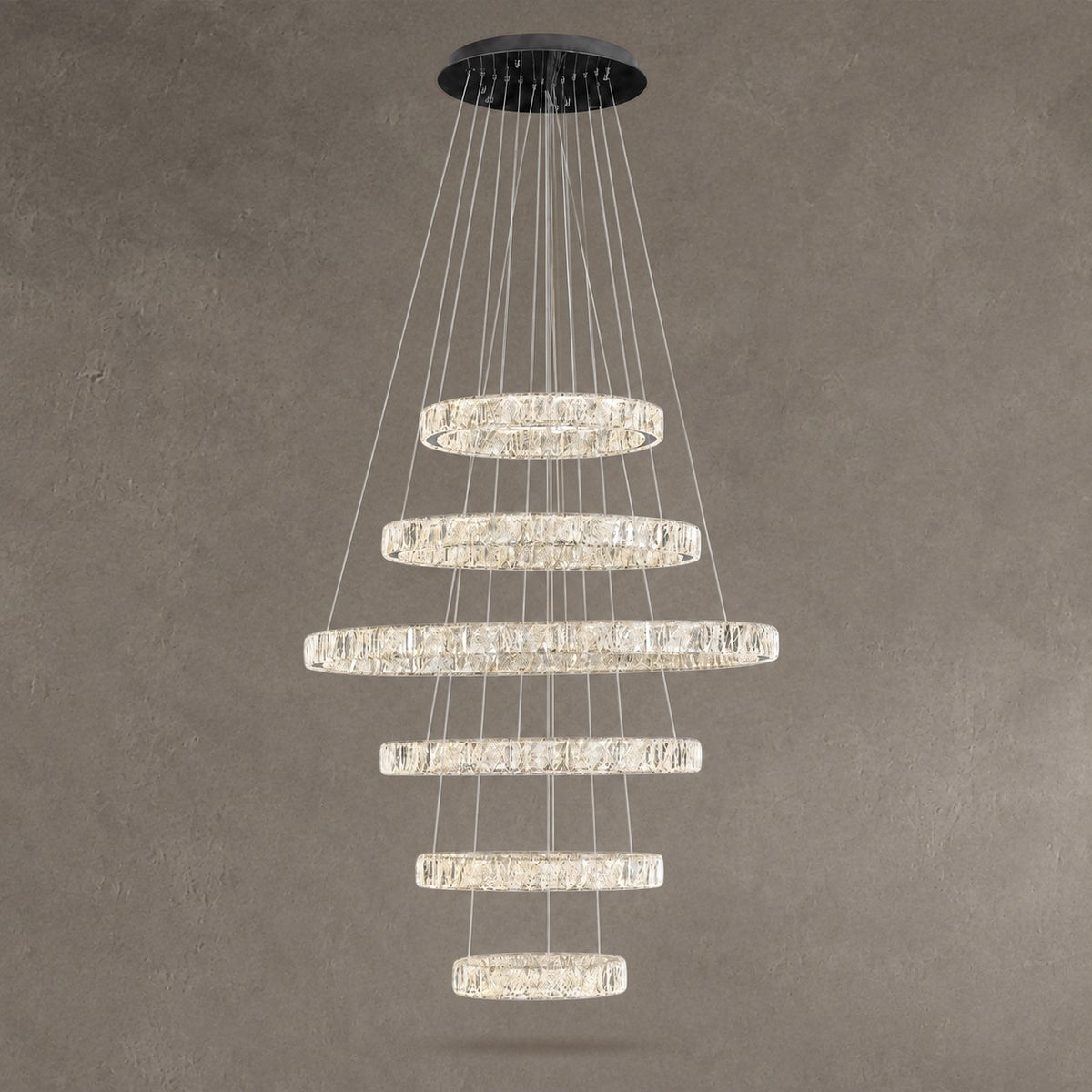 Vortice Crystal Trio Chandelier