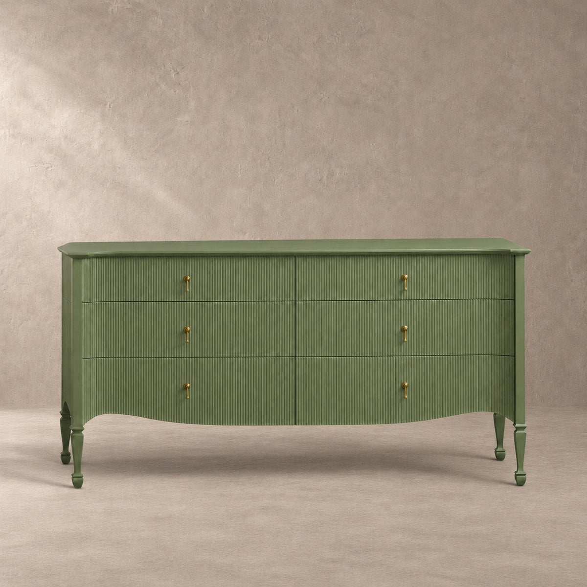 Sculpted Reeded Bedroom Storage Chest