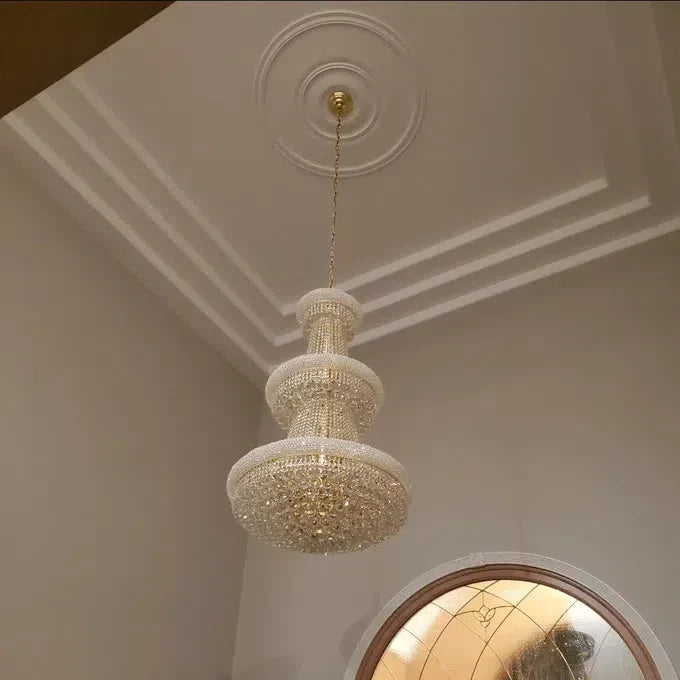 Luxury Crystal Chandelier for Grand Villa Hall and Duplex Staircase Lighting