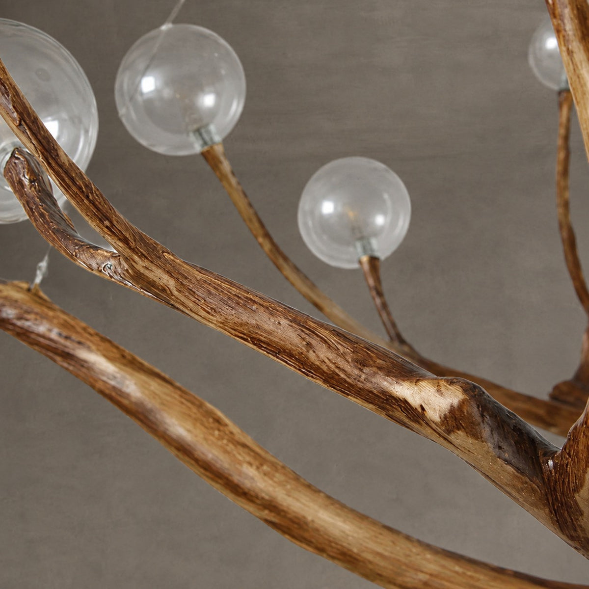 Demolion Branch Glass Globe Chandelier