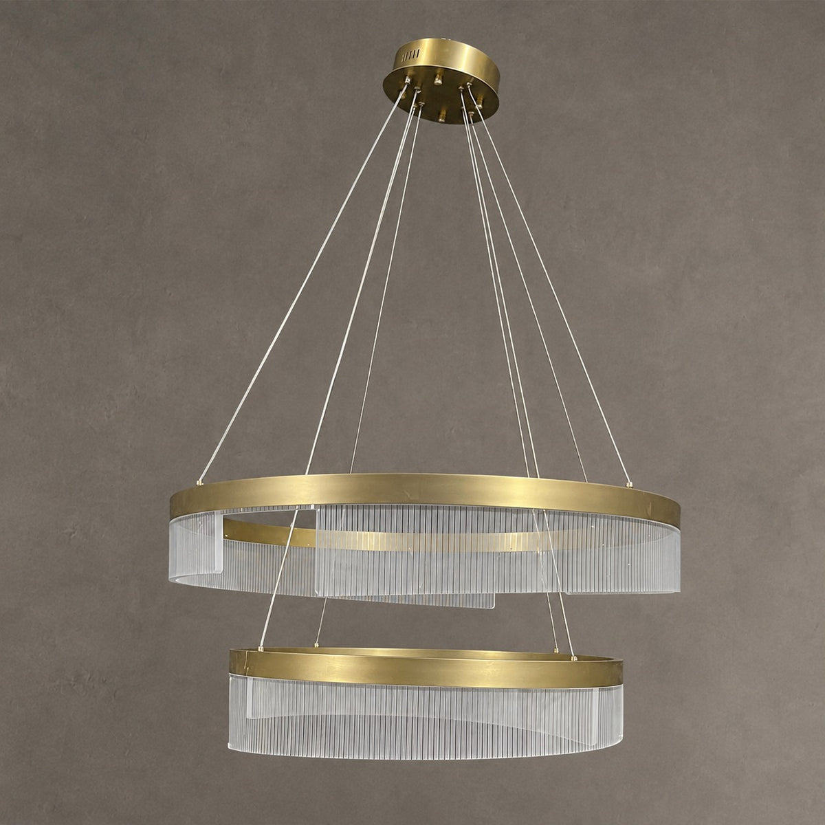 Designer Recommended Modern Simple Ring Round Acrylic Chandelier for Living Room/Bedroom/Dining Room