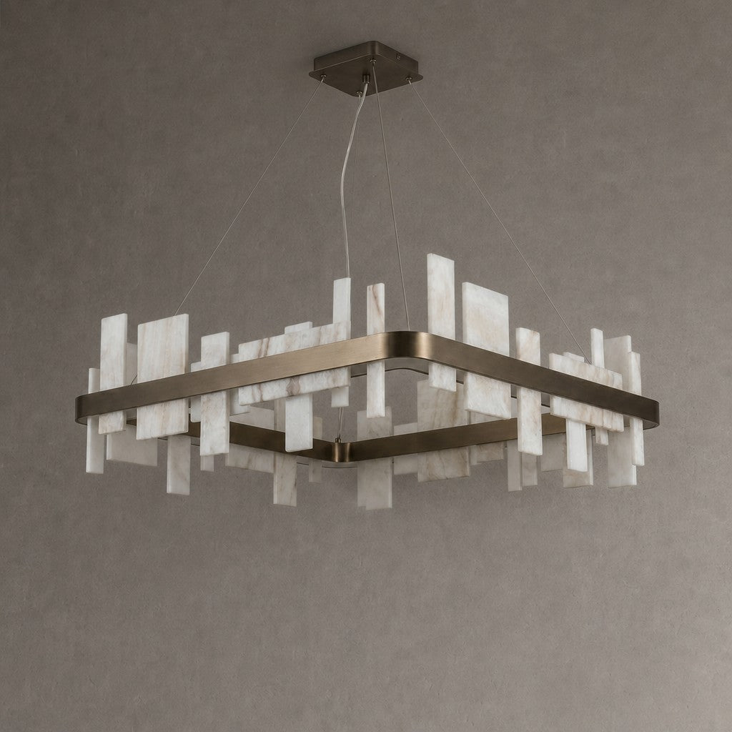 Mirage Natural Stone Chandelier 31"