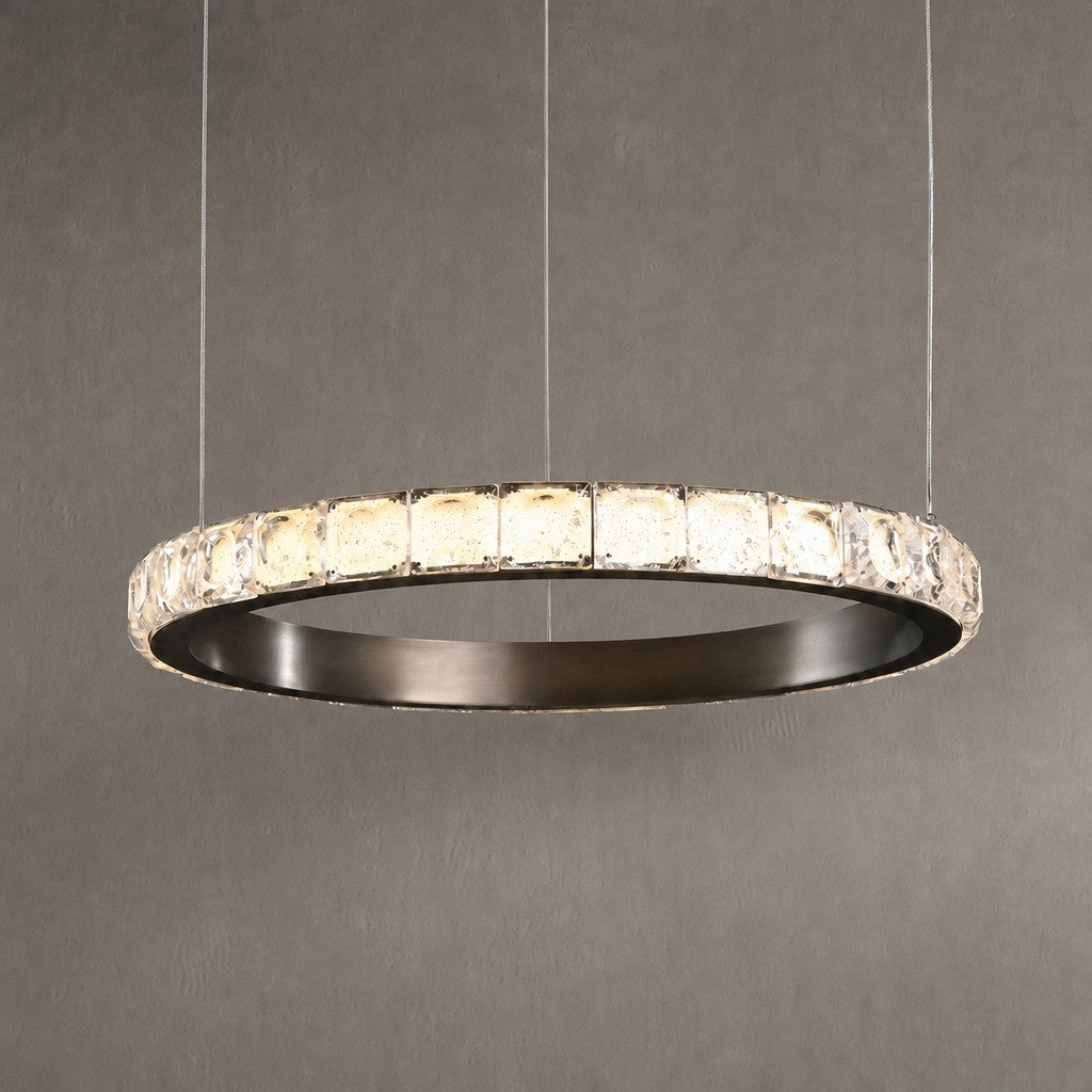 Drake Single-Ring Crystal Chandelier